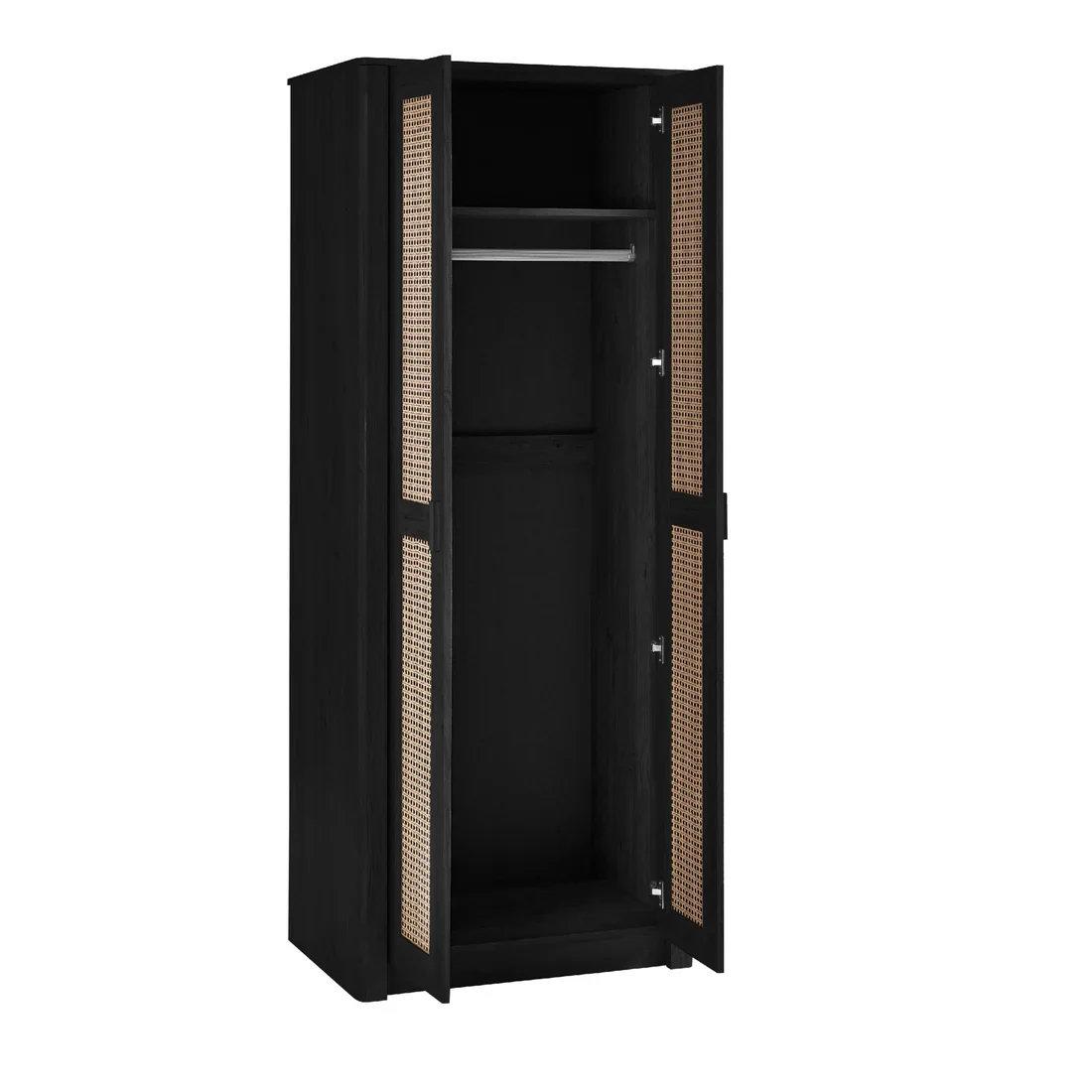Sydney 2 Door Wardrobe - Black Ash - Image 4