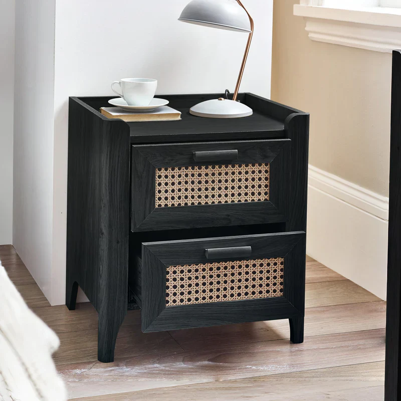 Sydney 2 Drawer Bedside - Black Ash - Image 2