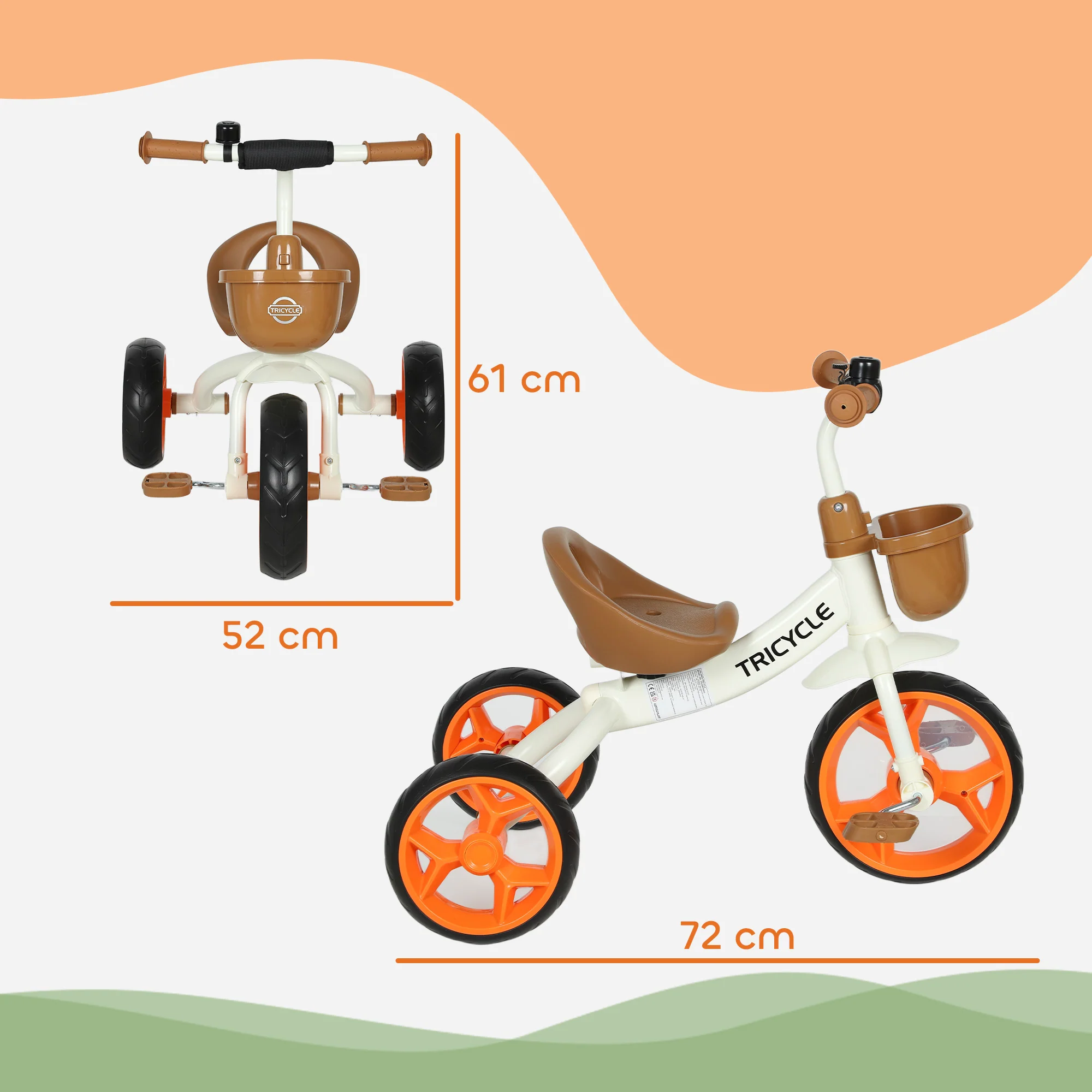 Toddler Tricycle With Front Basket For Ages 2-5 Years Boys And Girls - Image 14