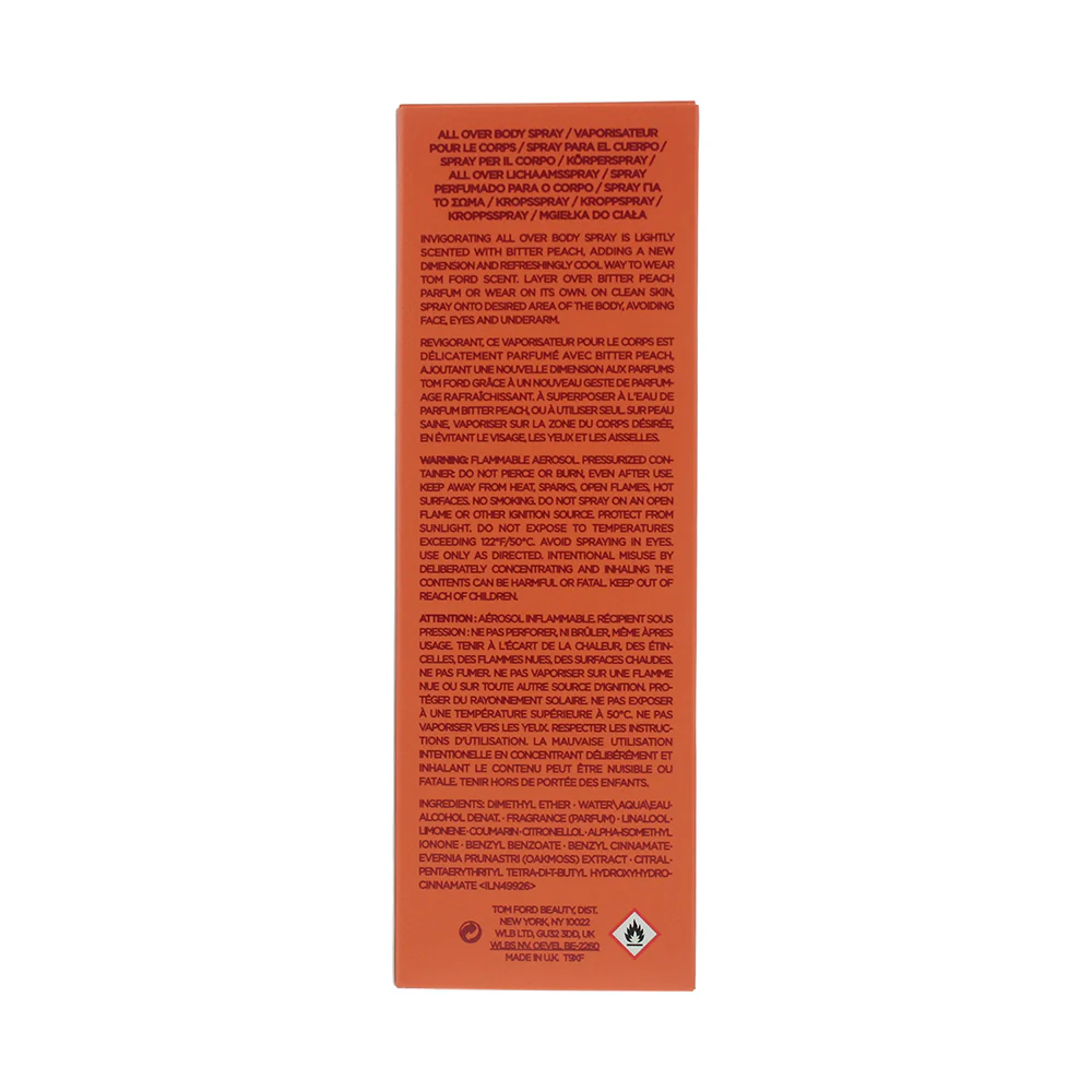 Tom Ford Bitter Peach All Over Body Spray 150ml - Image 2