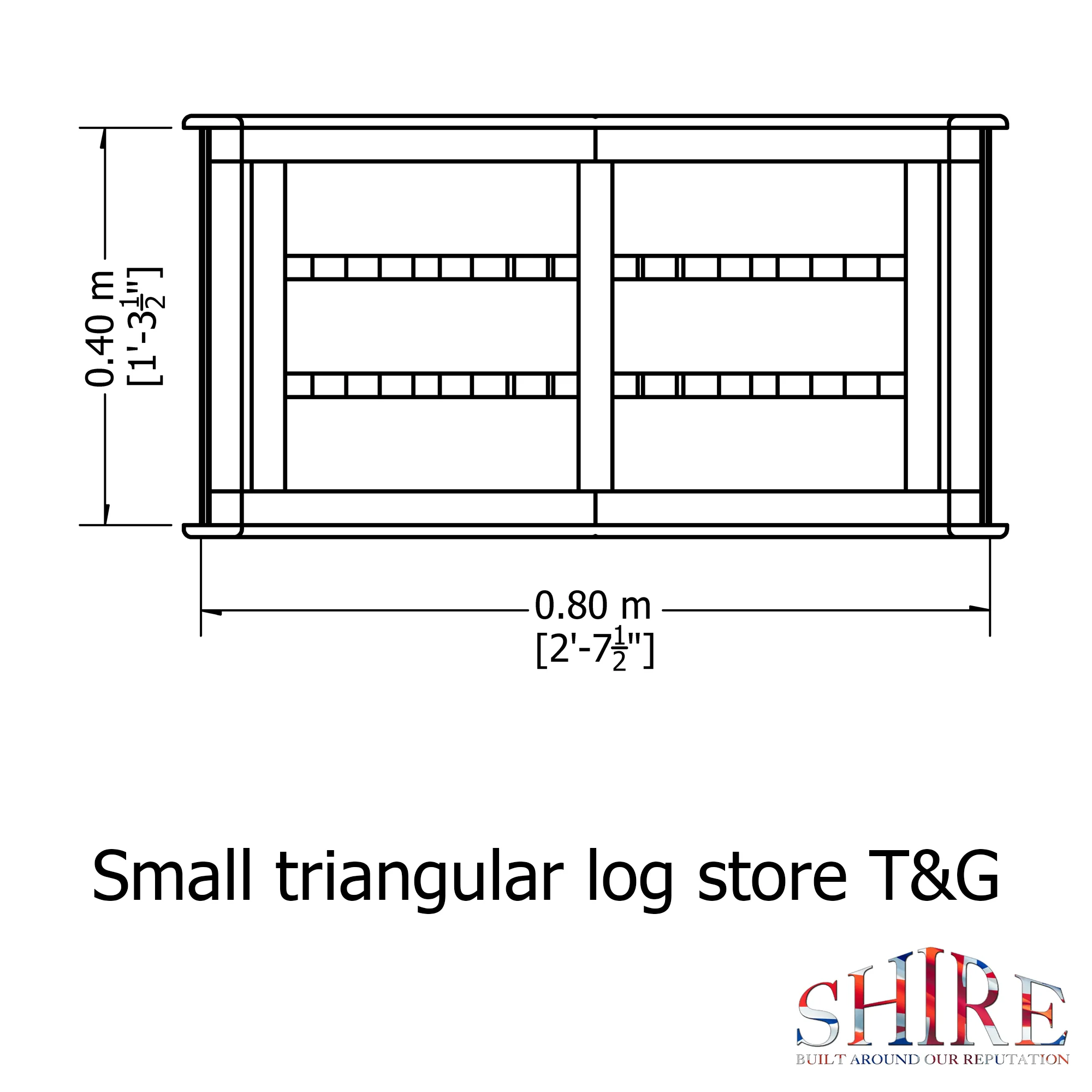 Triangular Pressure Treated Log Store - Image 6