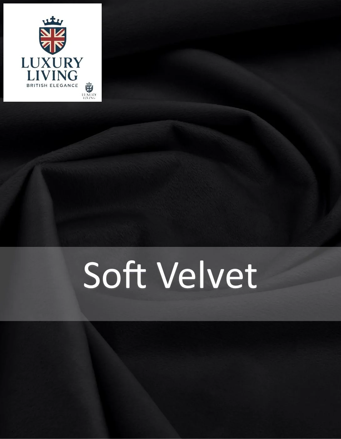 Triple Woven Blackout Velvet Ring Top Curtains with Cascading Diamante Studs Black - Image 5