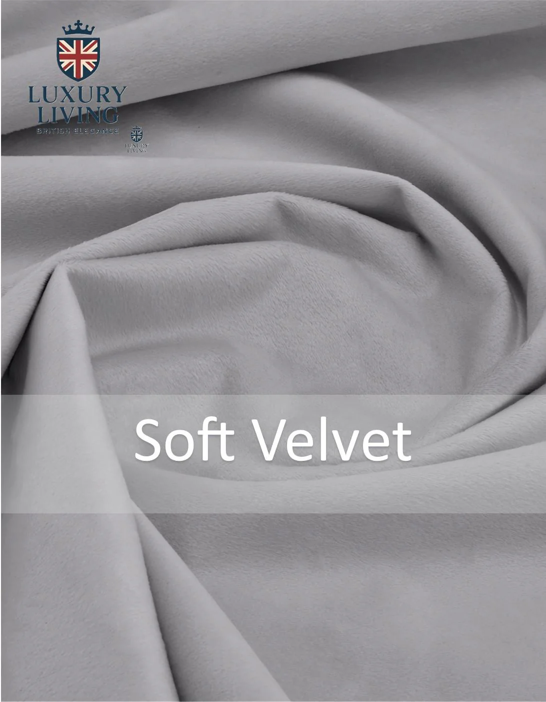 Triple Woven Blackout Velvet Ring Top Curtains with Cascading Diamante Studs Silver - Image 5
