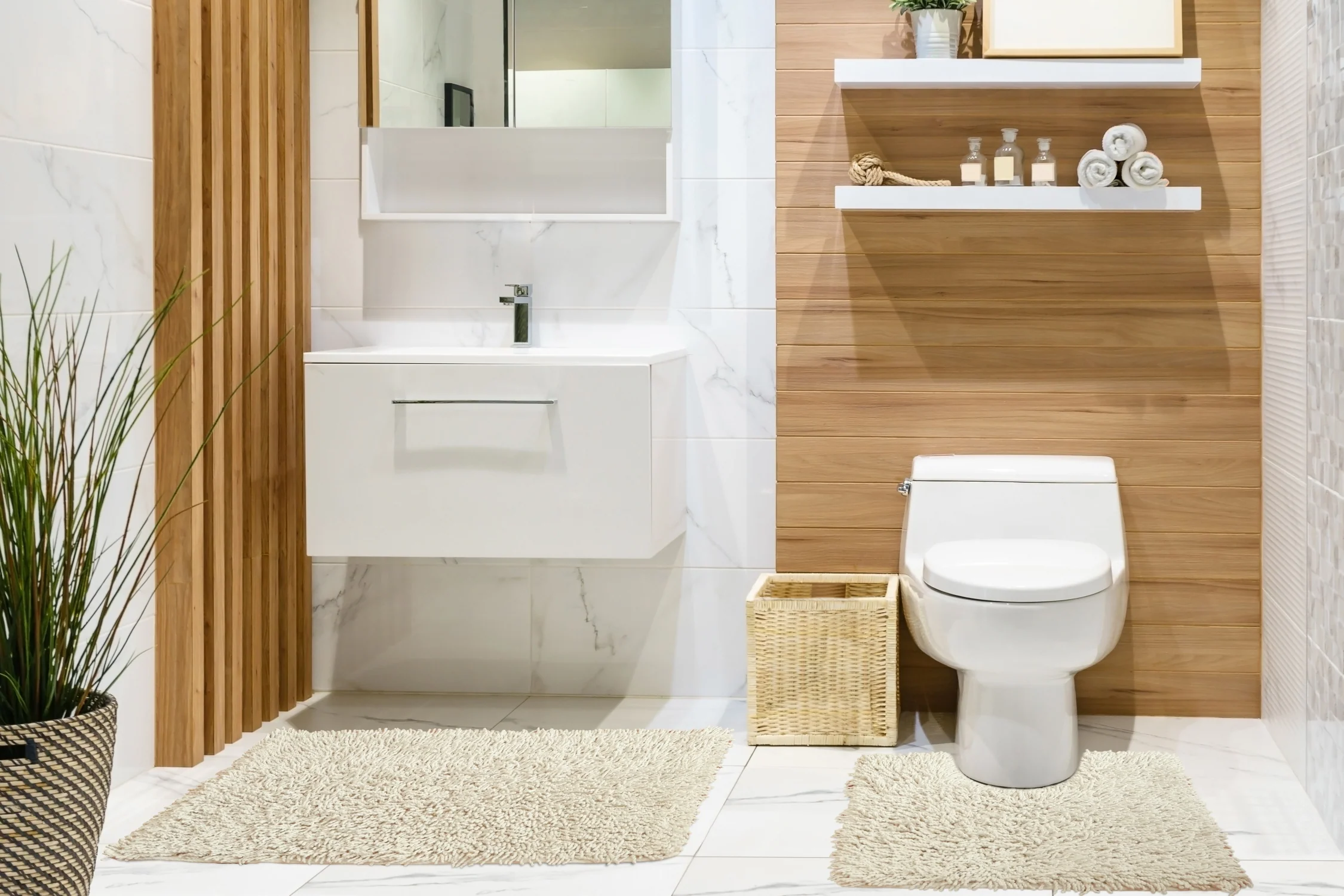 Tumble Twist Pure Cotton 2pc Bath set in Cream