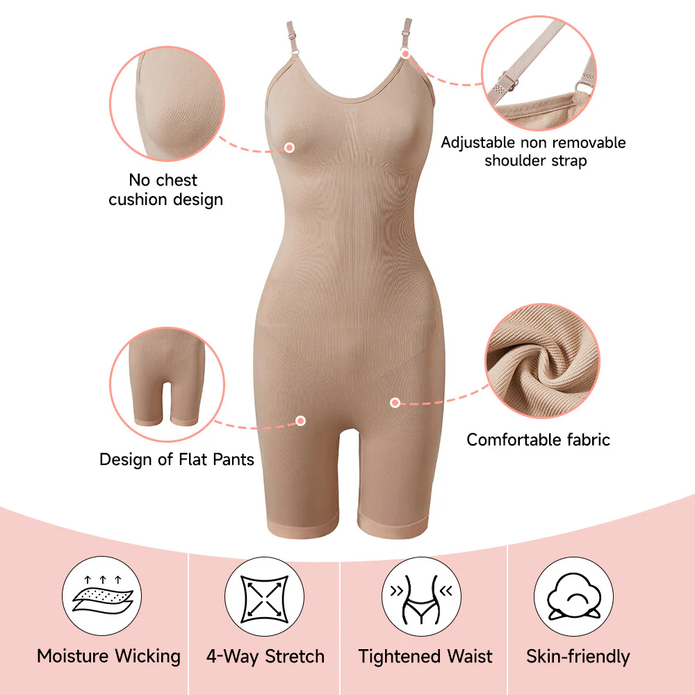 Tummy Control Seamless Boyshorts Sculpting Shapewear Bodysuit - Image 6