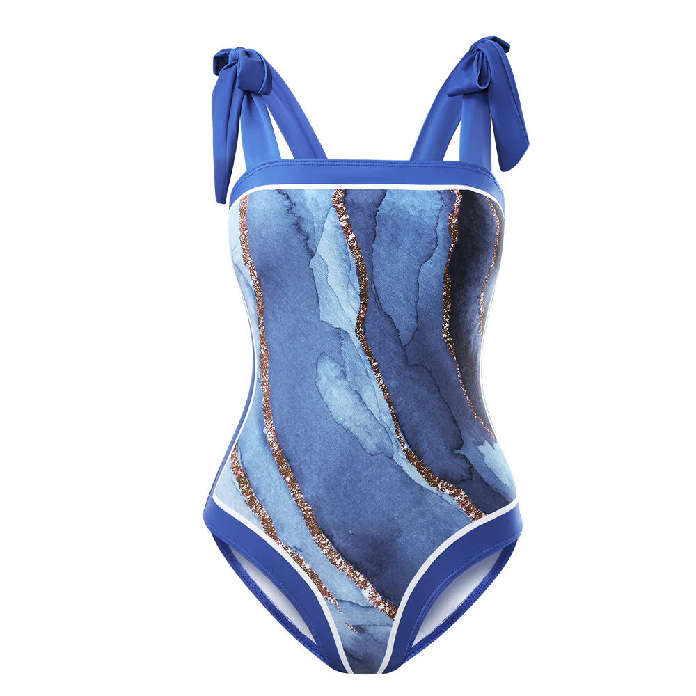 Tummy Control Swimsuit with Cover Up Skirt - Image 5