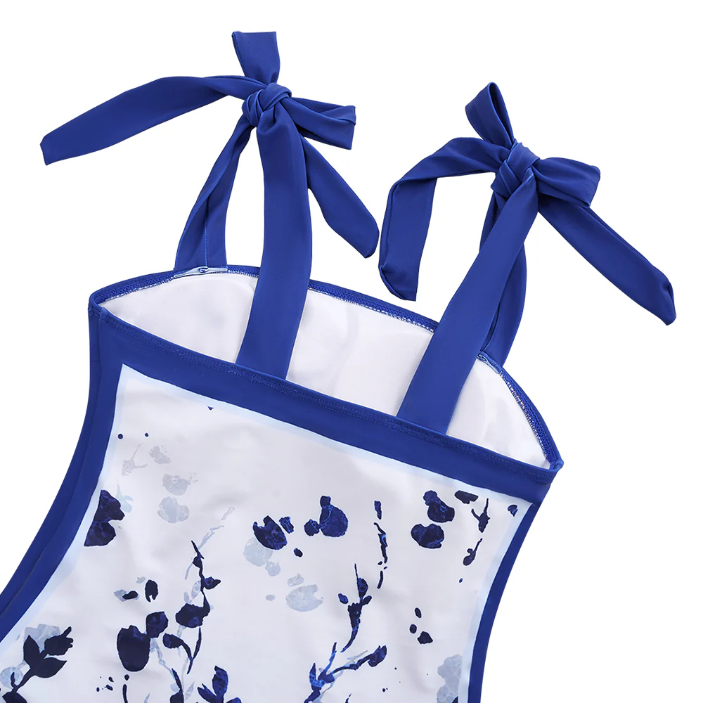 Tummy Control Swimsuit with Cover Up Skirt - Image 7