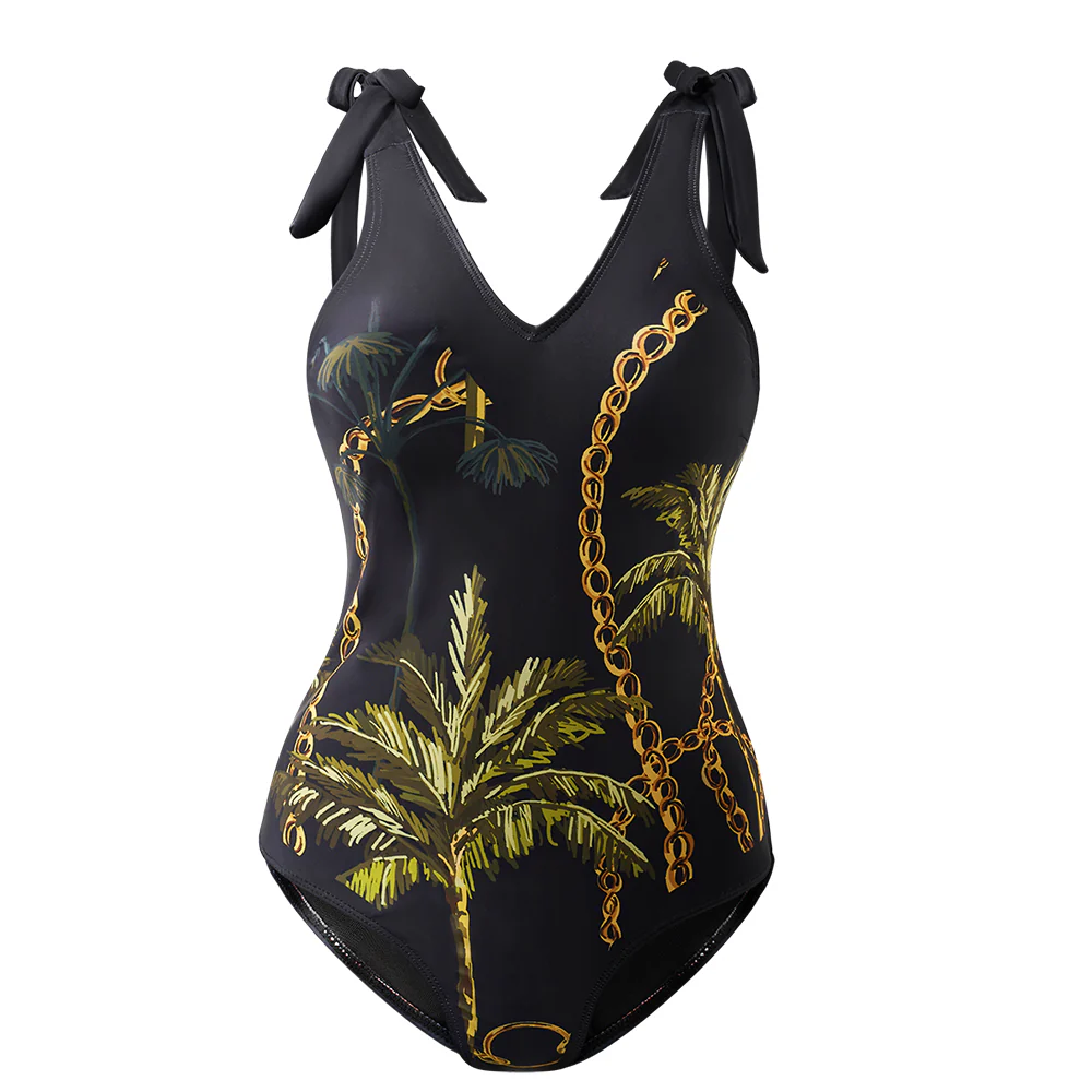 Tummy Control Swimsuit with Cover Up Skirt - Image 4