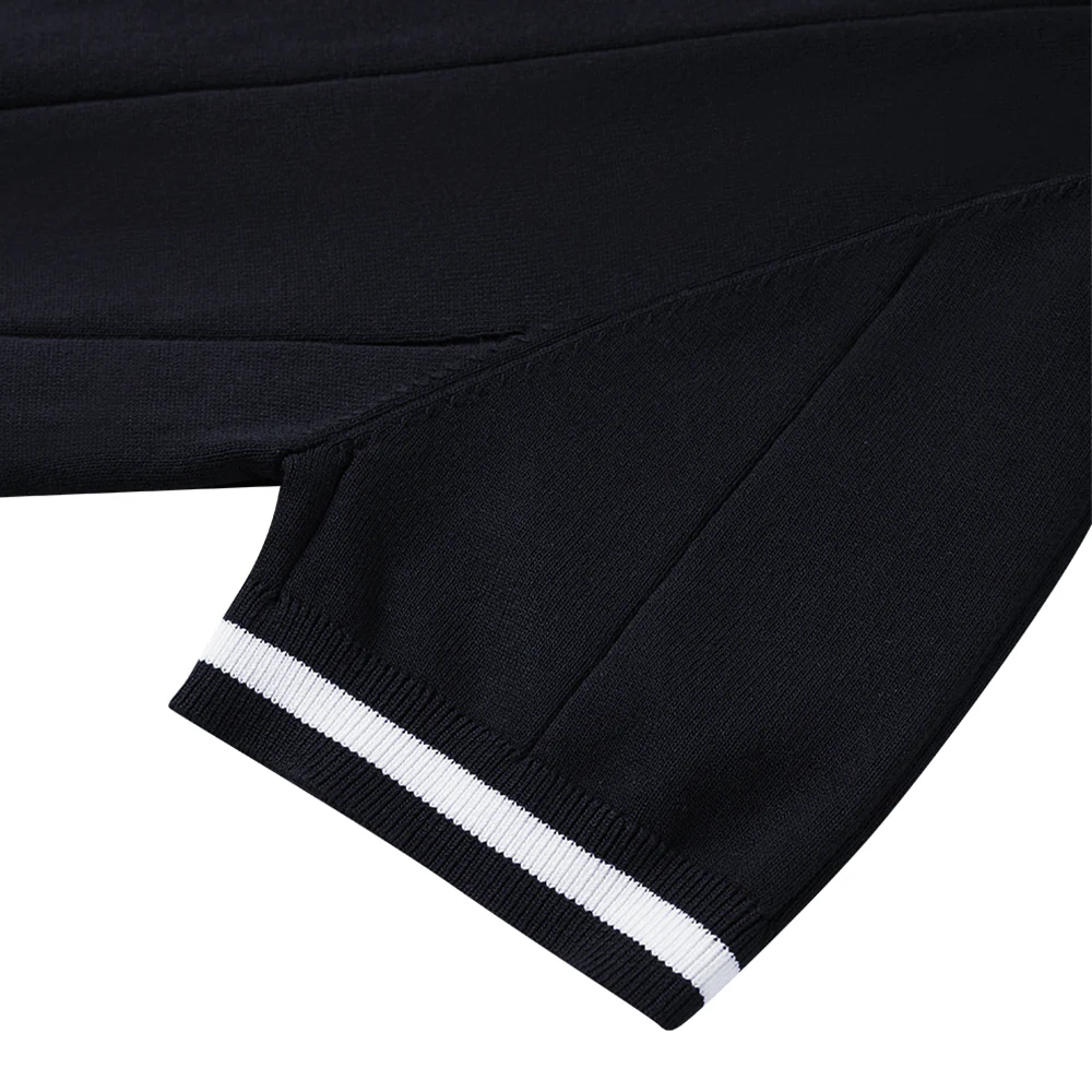 Turn-Down Short-Sleeve Polo Shirt Black Zip - Image 5