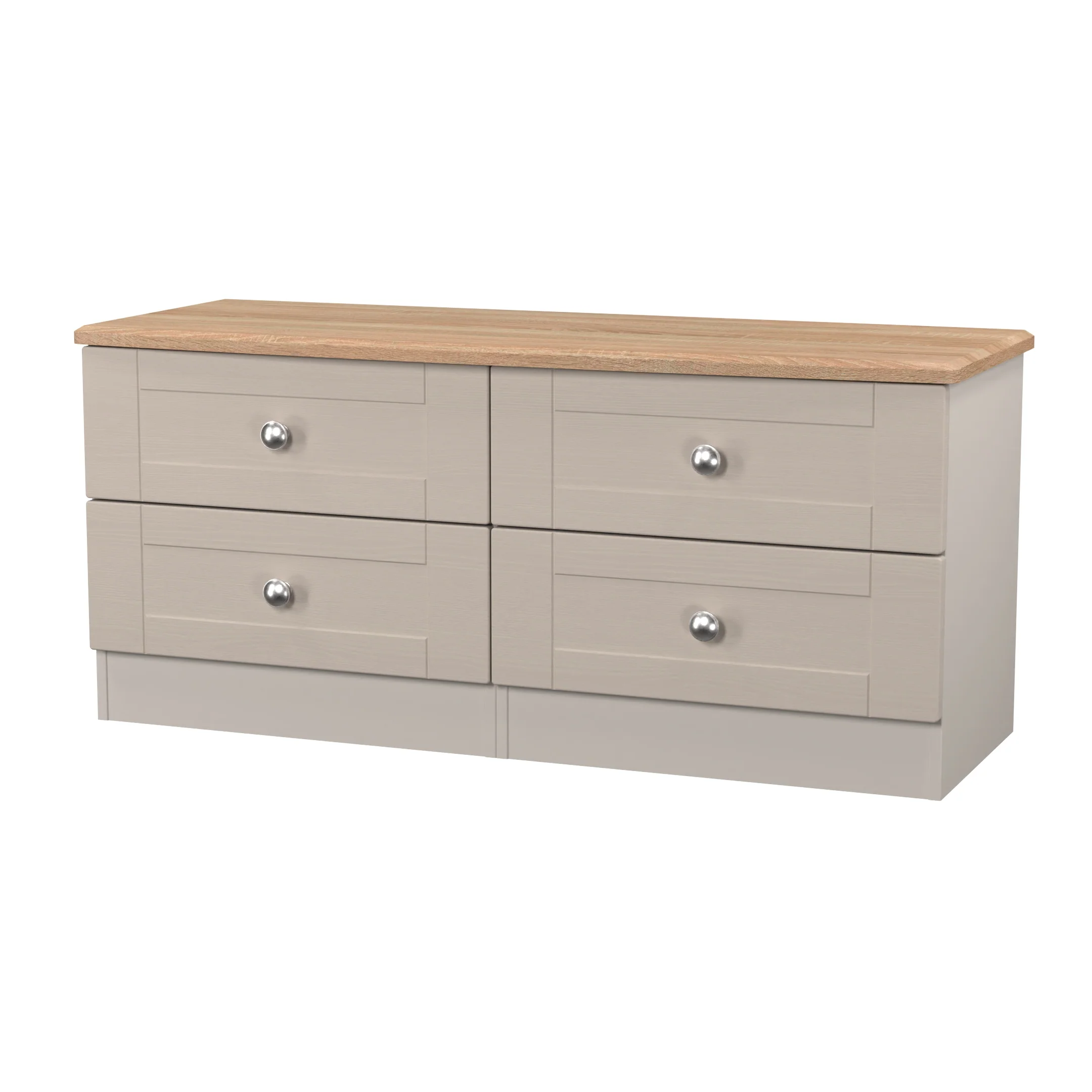 Tutbury Ready Assembled 4 Drawer Bed Box in Kashmir Ash & Bardolino Oak - Image 4