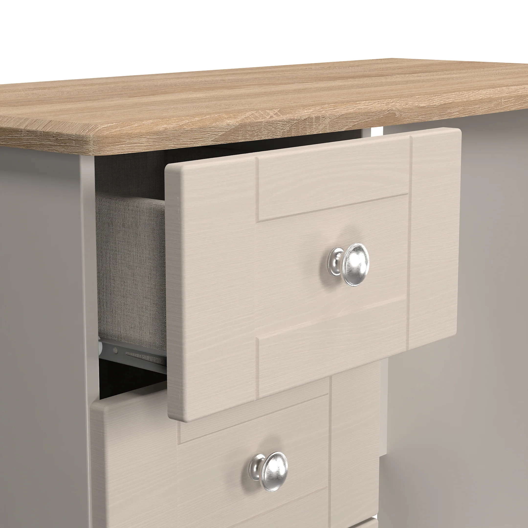 Tutbury Ready Assembled Vanity in Kashmir Ash & Bardolino Oak - Image 6