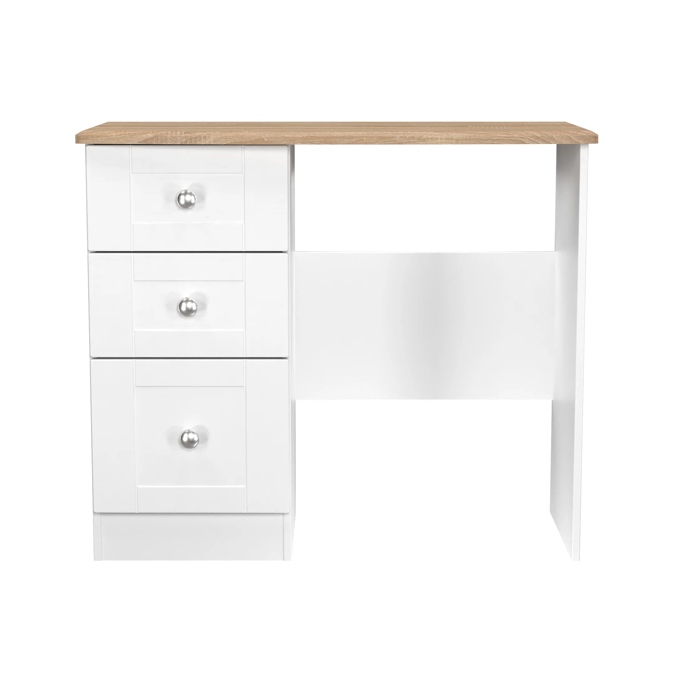 Tutbury Ready Assembled Vanity in White Ash & Bardolino Oak - Image 2