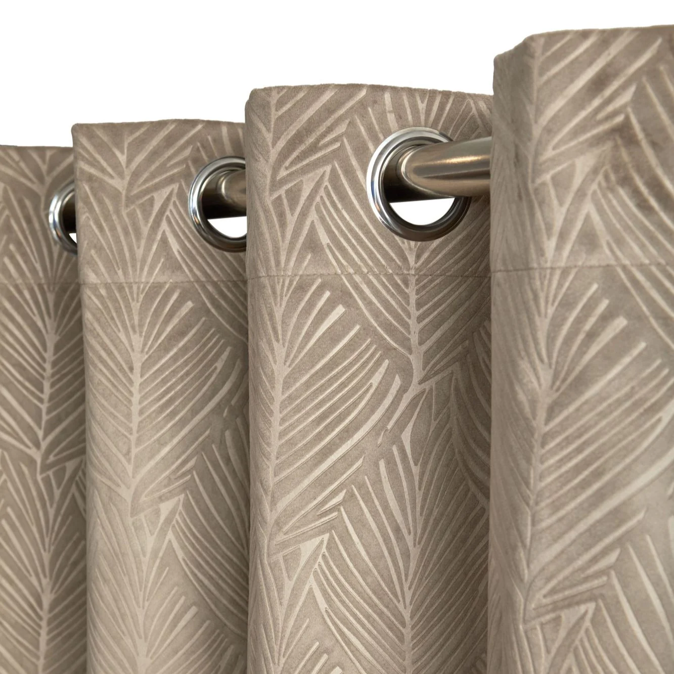 Twilight Velvet Embossed Blackout Curtains - Stone - Image 2
