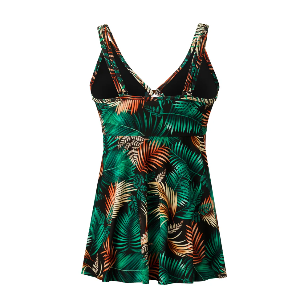 Two Piece Tankini Swimsuit With Double Shoulder Straps - Image 5