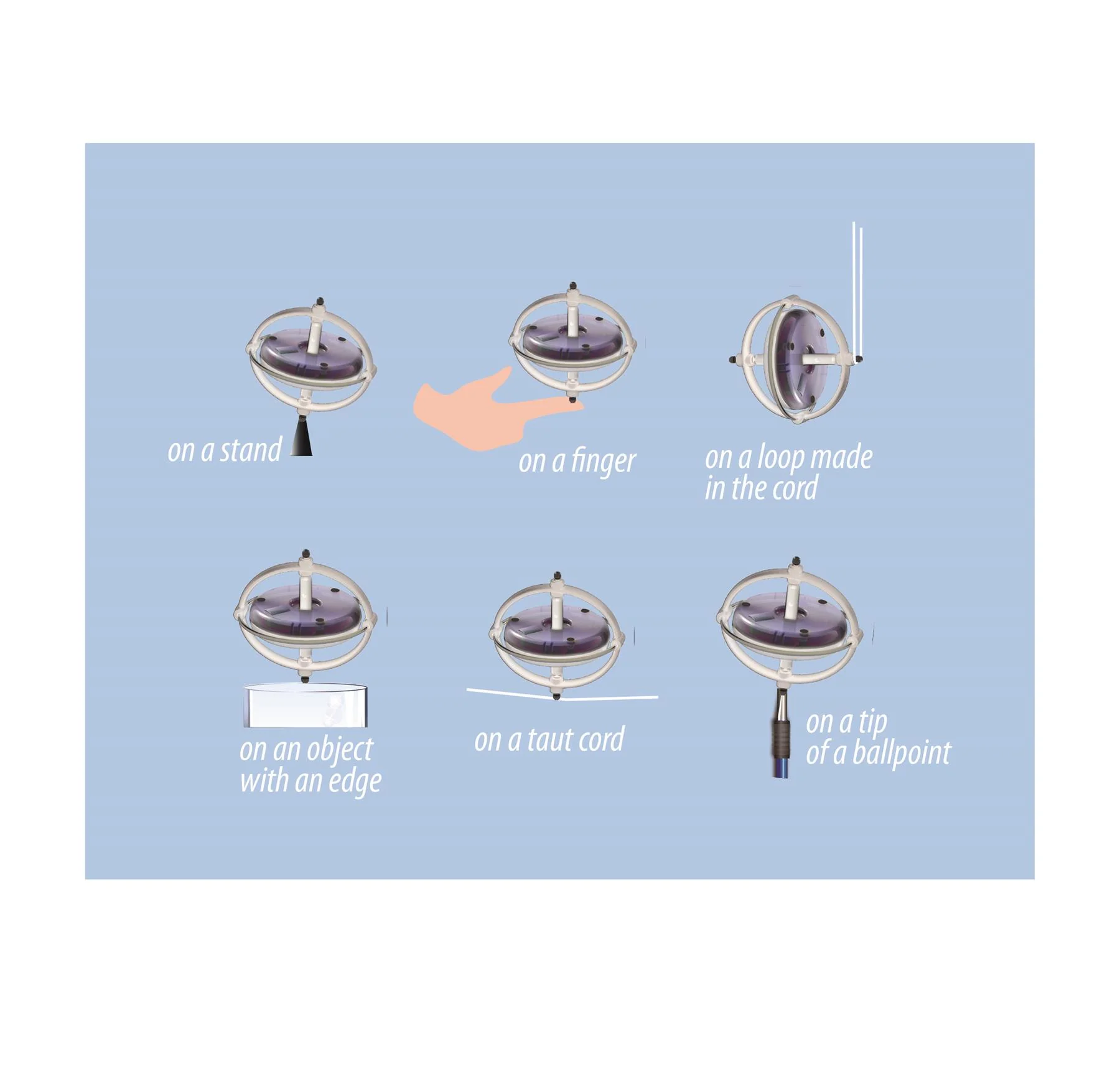 UFO Lighting Gyroscope - Blue - Image 3