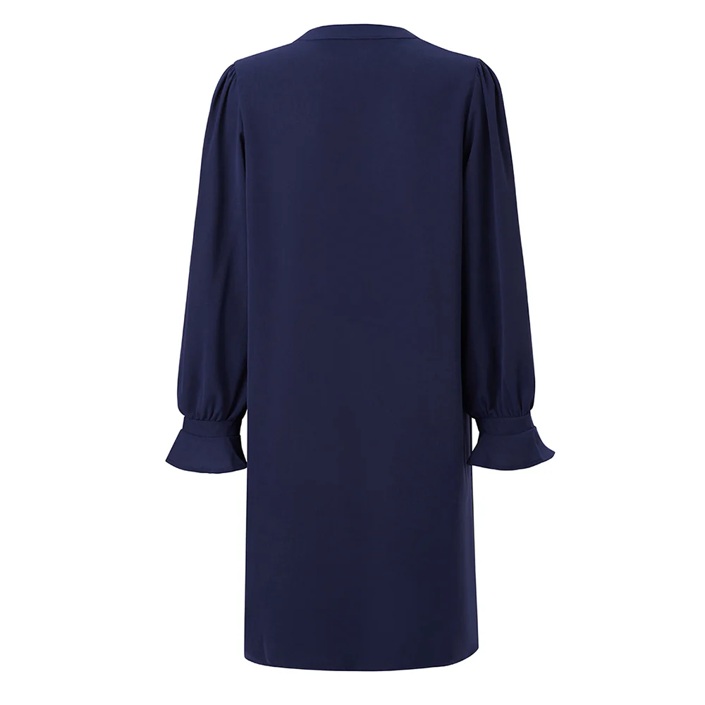 V-neck Long Sleeves Dress - Image 4