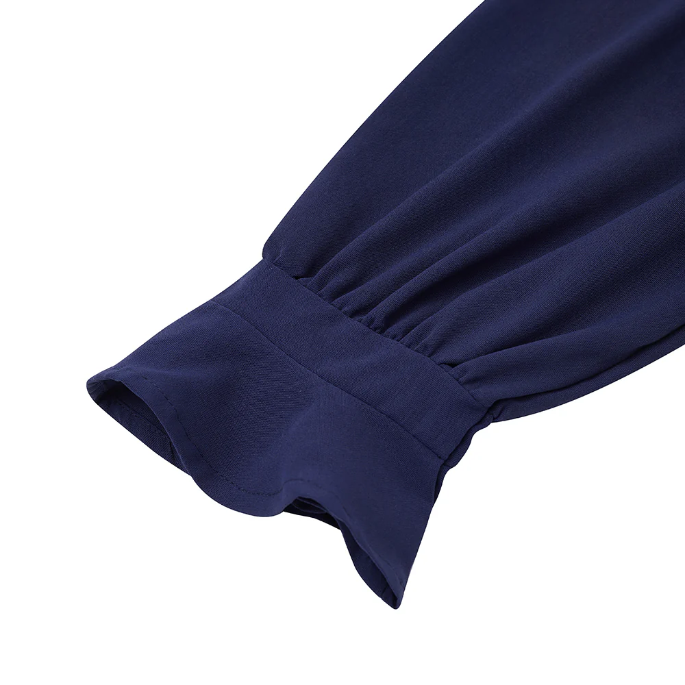 V-neck Long Sleeves Dress - Image 7