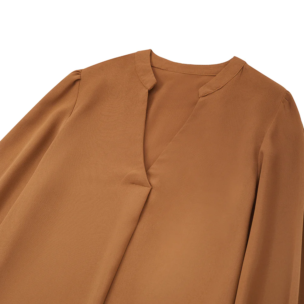V-neck Long Sleeves Dress - Image 6