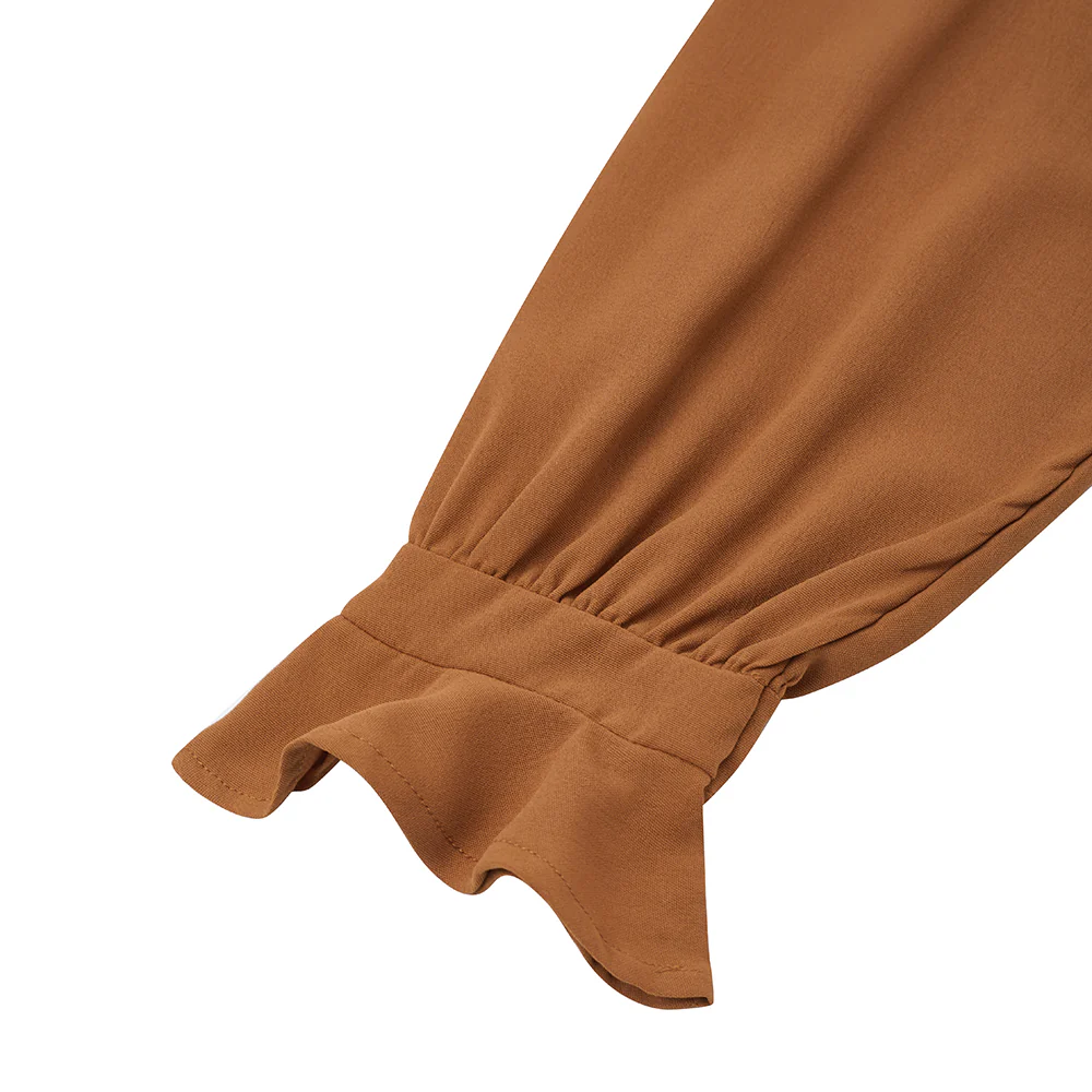 V-neck Long Sleeves Dress - Image 7