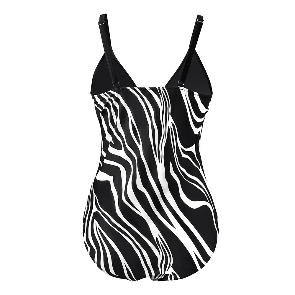 V-Neck One-Piece Swimsuit - Image 4
