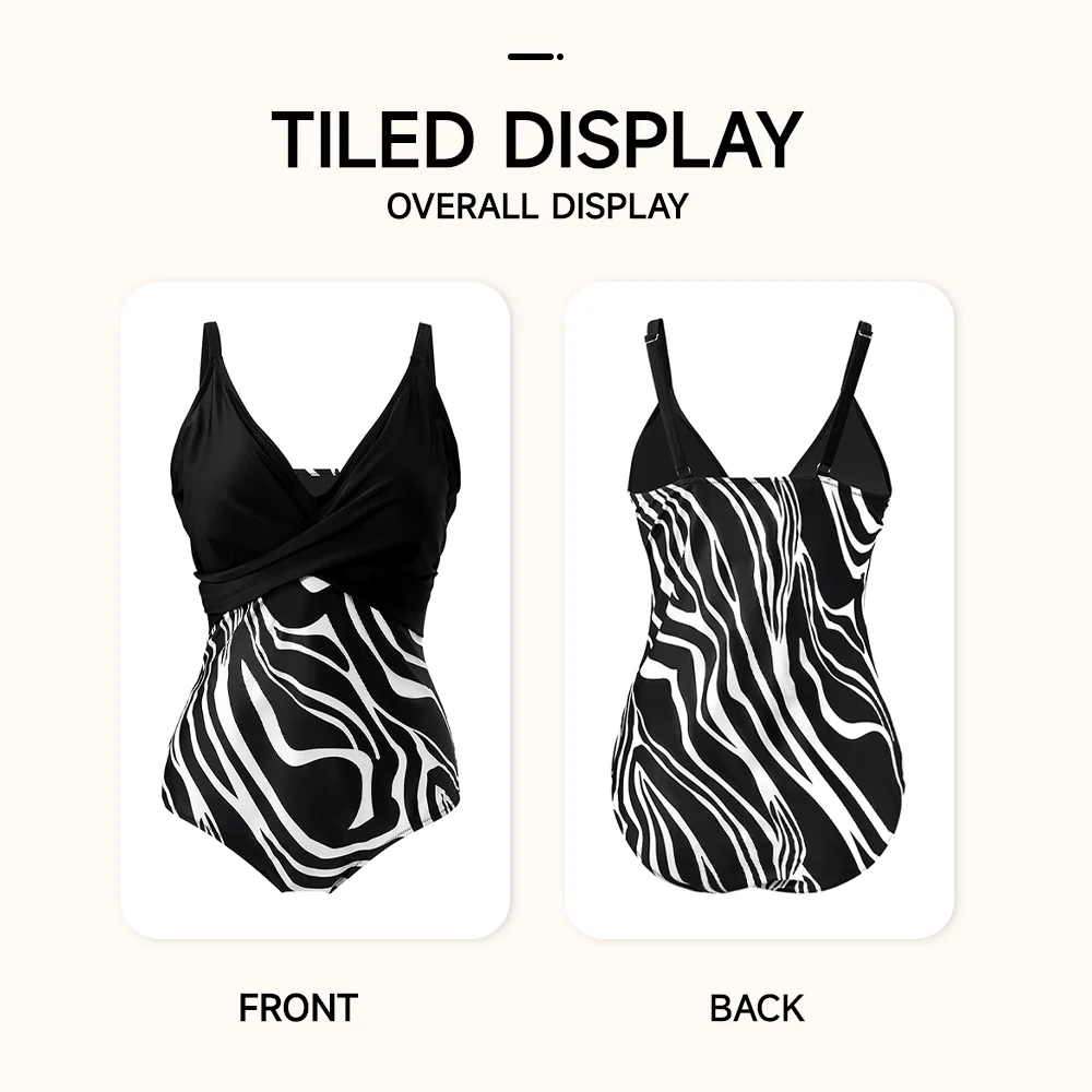 V-Neck One-Piece Swimsuit - Image 5