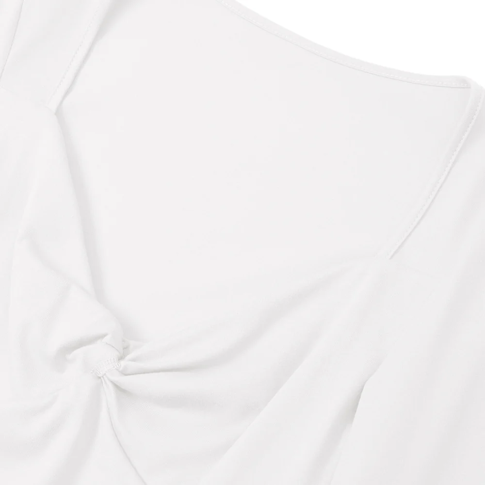 V-Neck Twist Front T-shirt with Long Bell Sleeves - Image 4