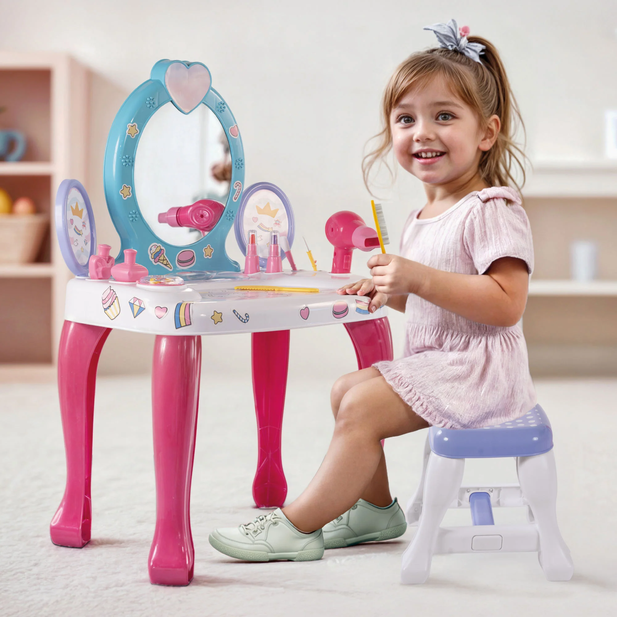 Vanity Table & Stool Set - Image 4
