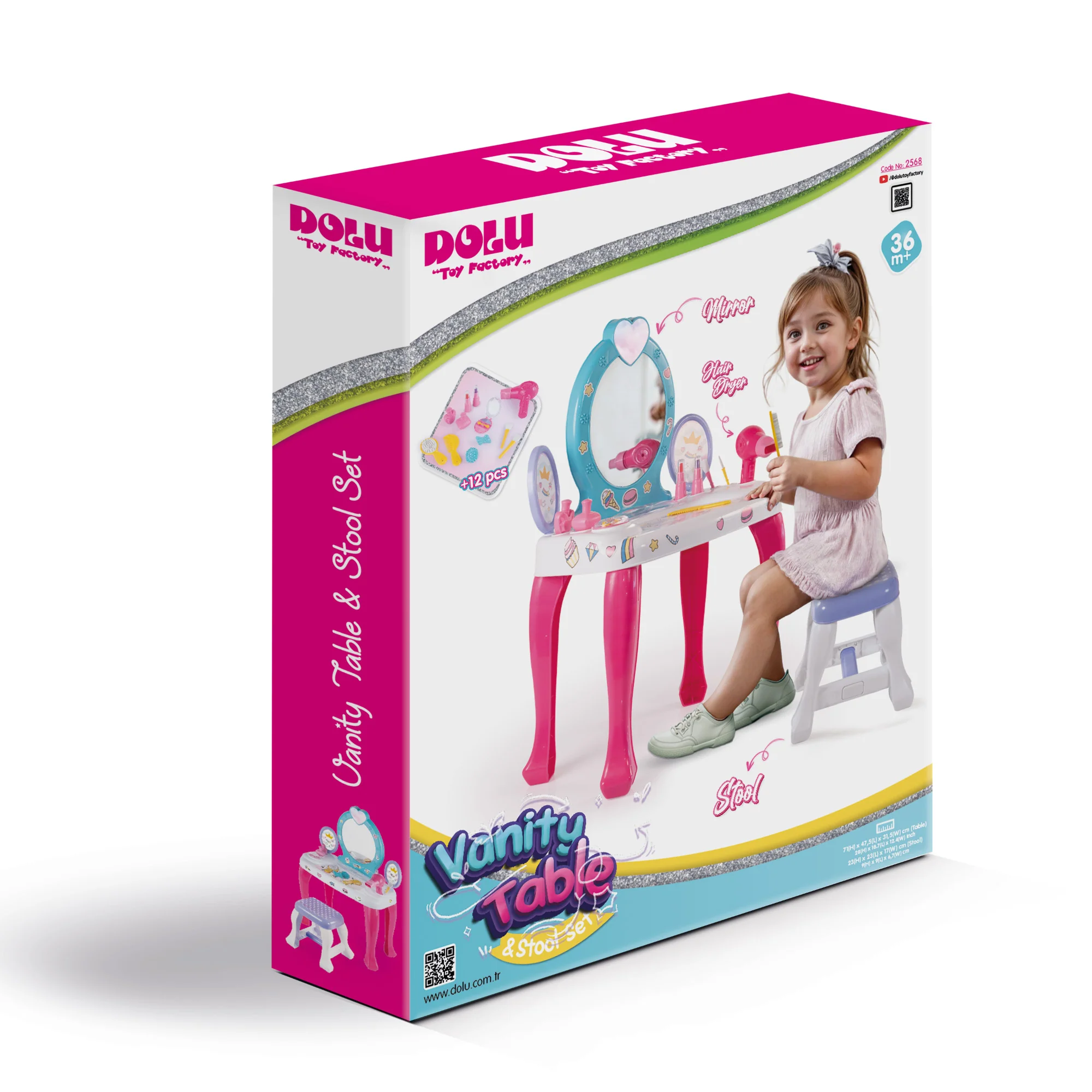 Vanity Table & Stool Set - Image 8