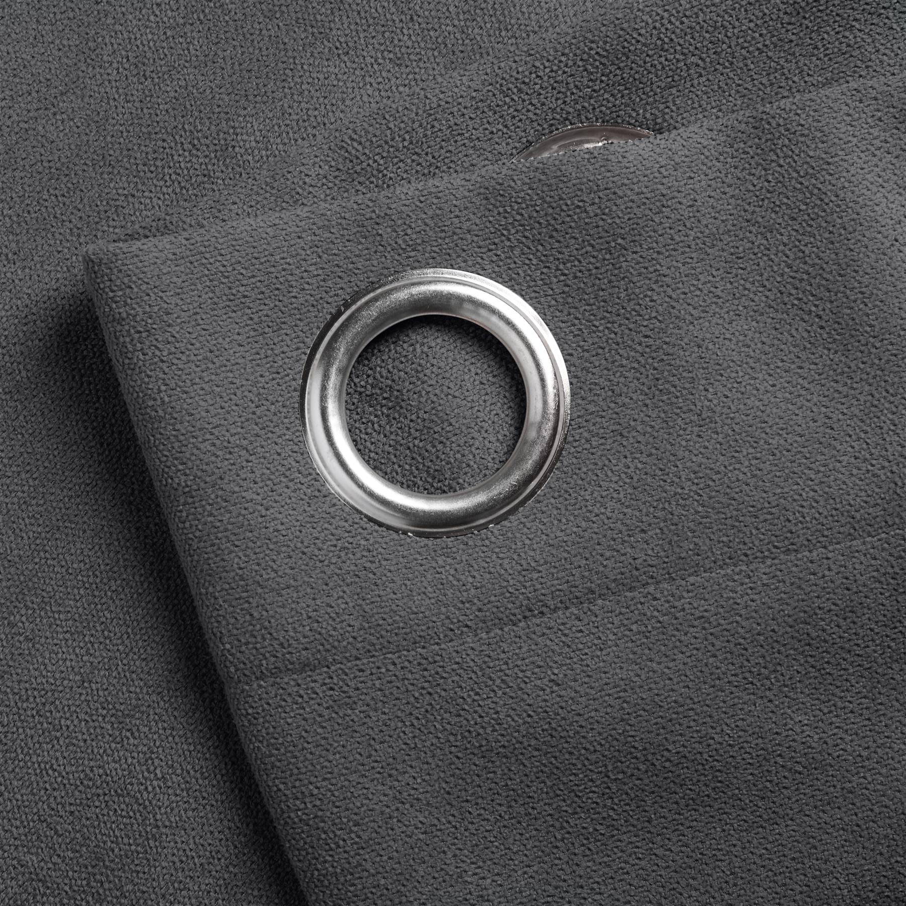 Velvet Chenille Unlined Ring Top Curtains - Image 4