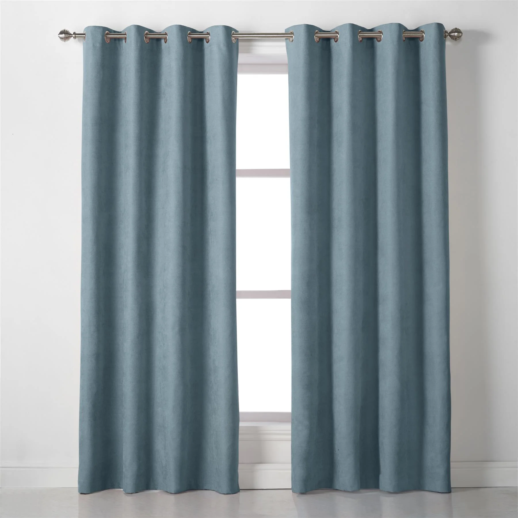Velvet Chenille Unlined Ring Top Curtains - Image 2