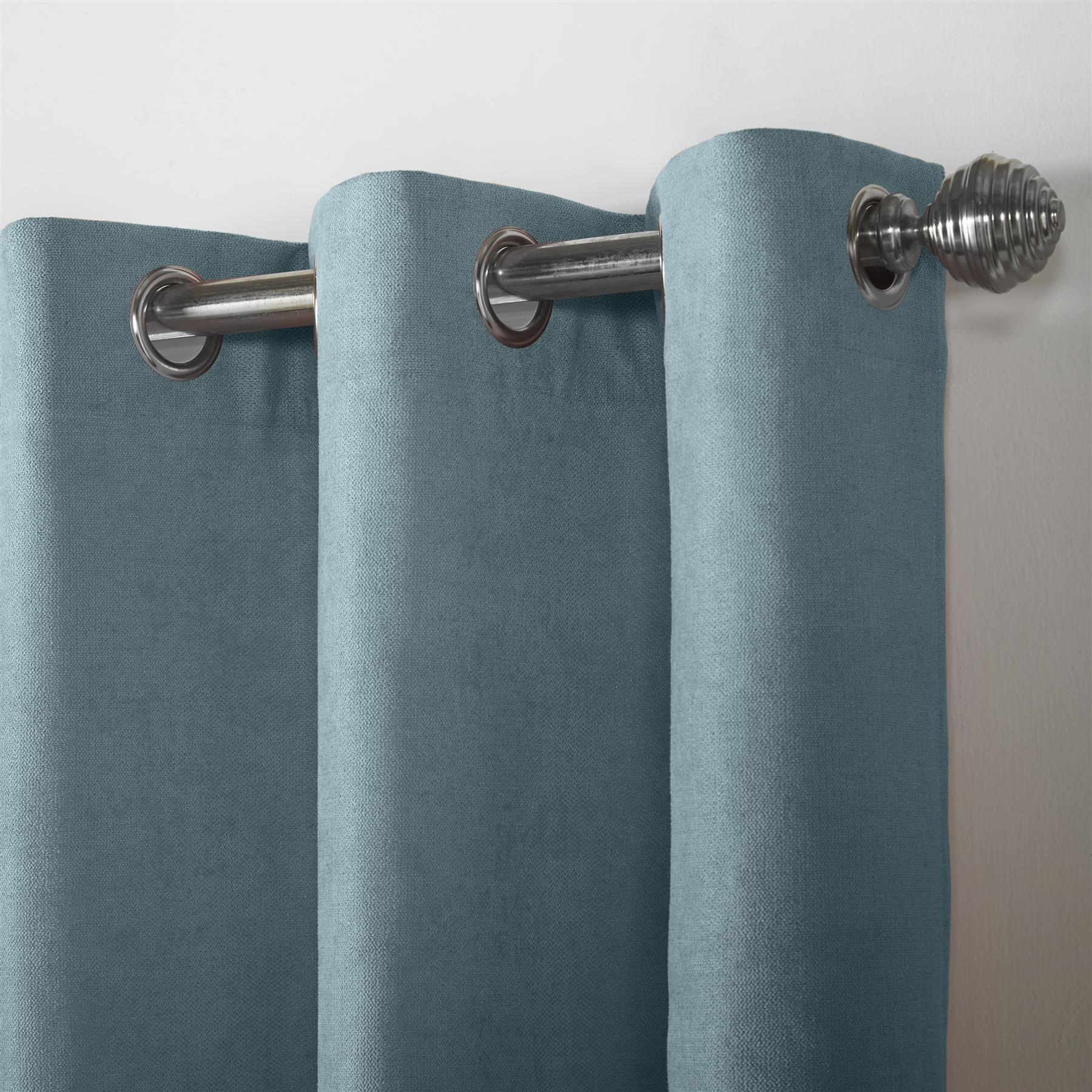 Velvet Chenille Unlined Ring Top Curtains - Image 3