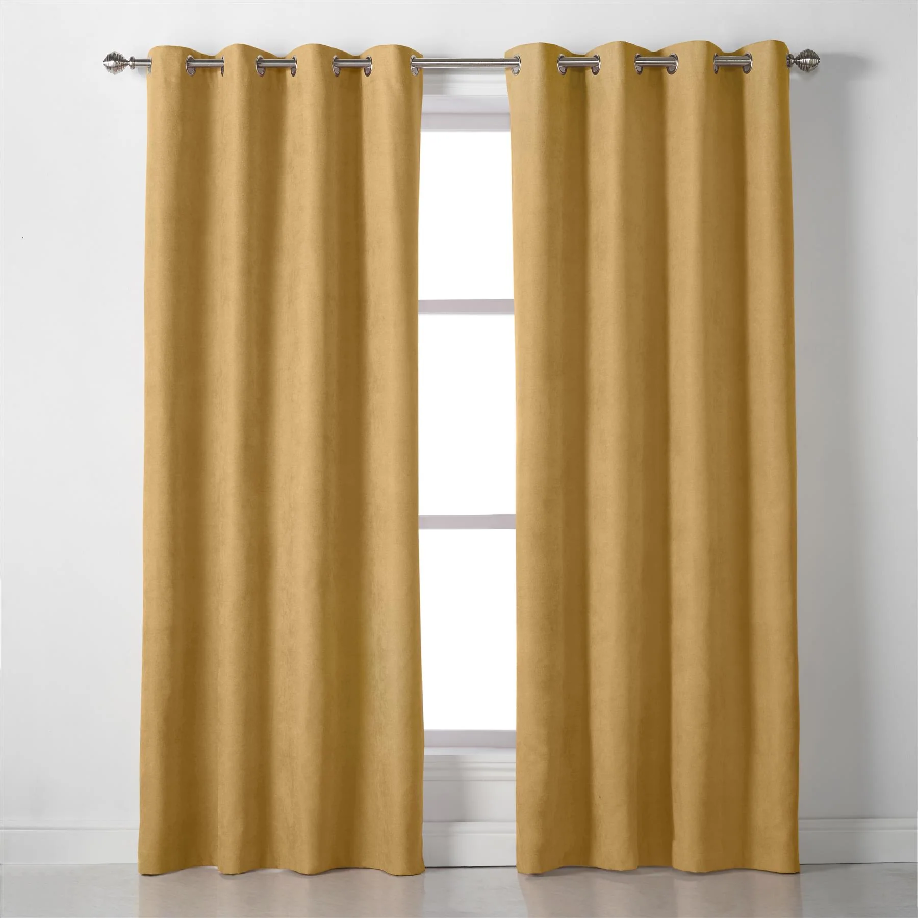 Velvet Chenille Unlined Ring Top Curtains - Image 2