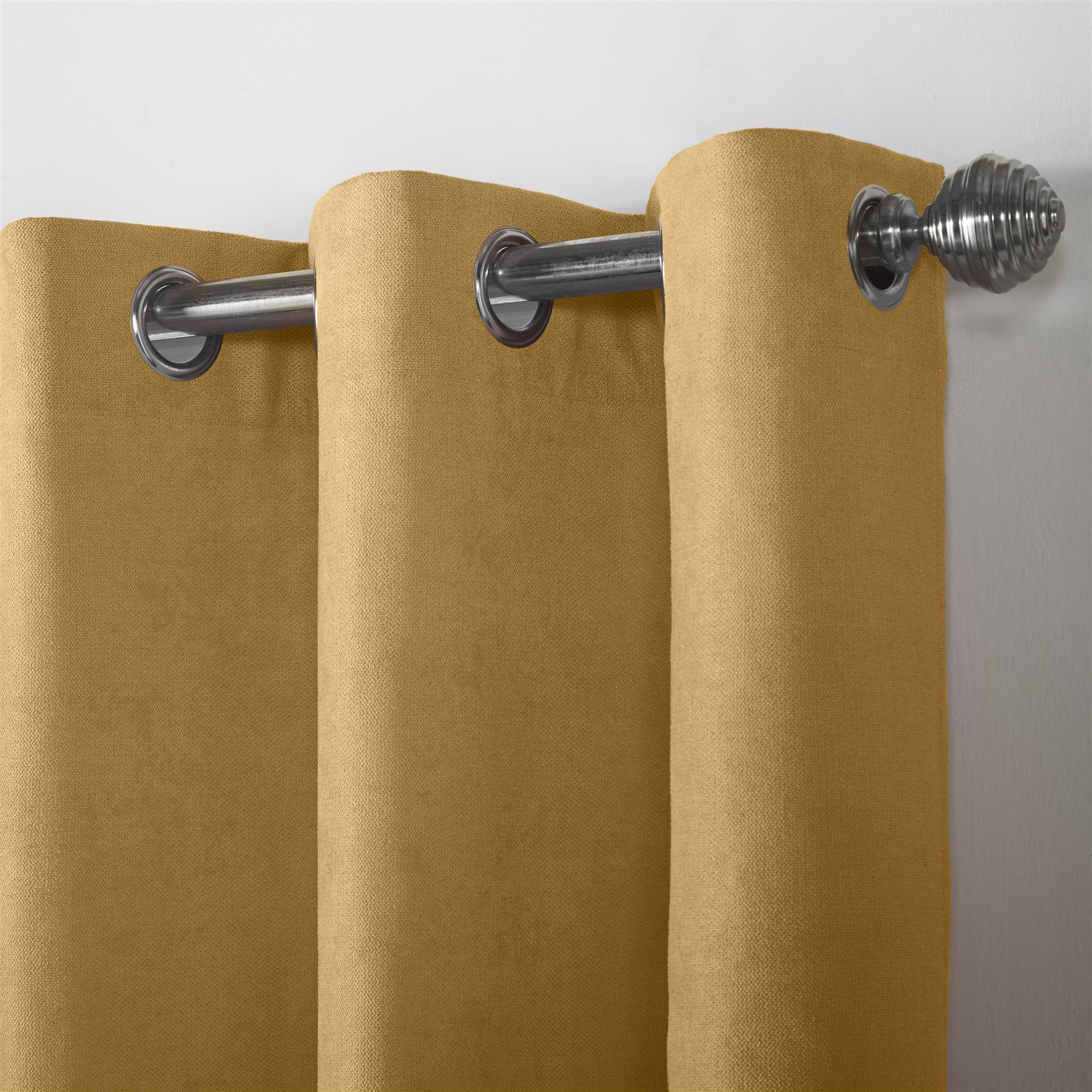 Velvet Chenille Unlined Ring Top Curtains - Image 3