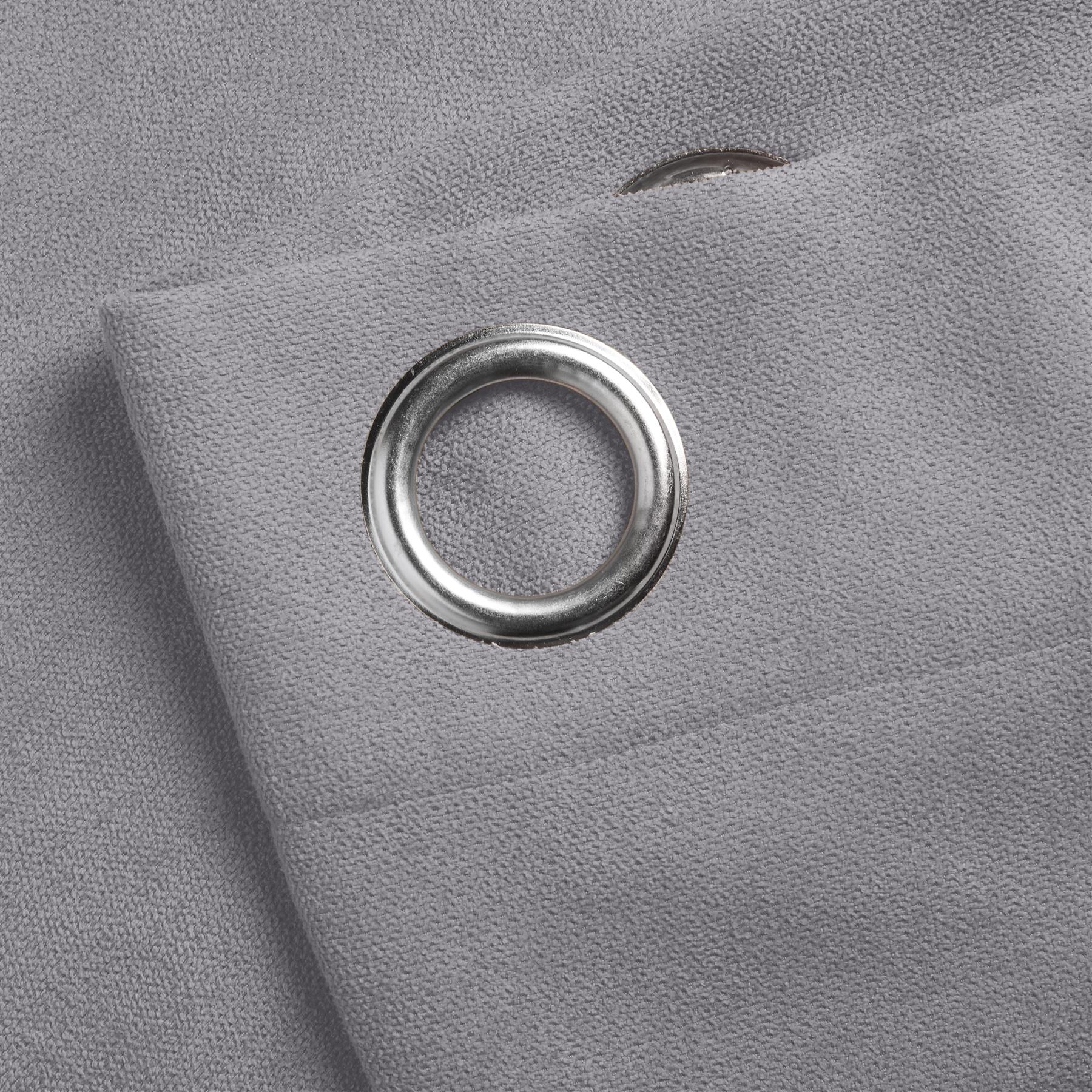Velvet Chenille Unlined Ring Top Curtains - Image 4