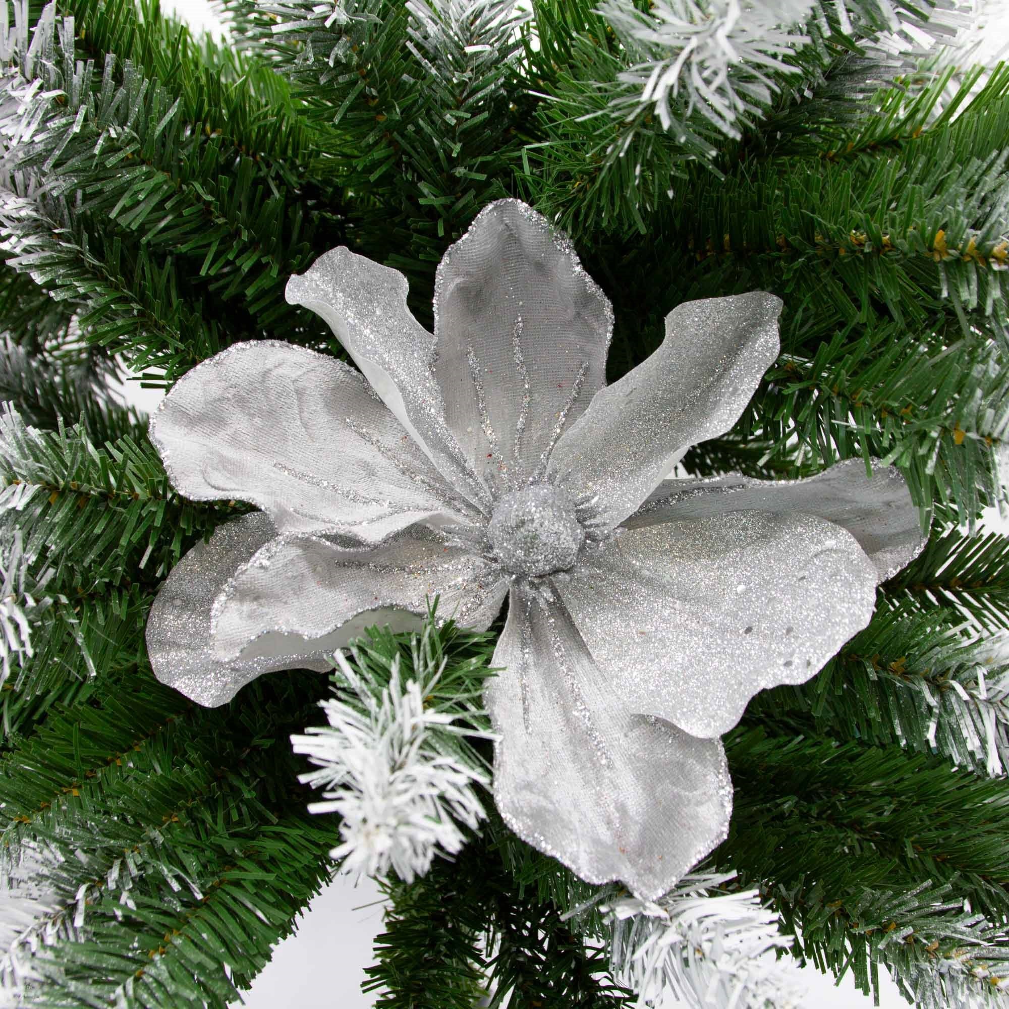 Velvet Flower Pick - Silver - Image 2