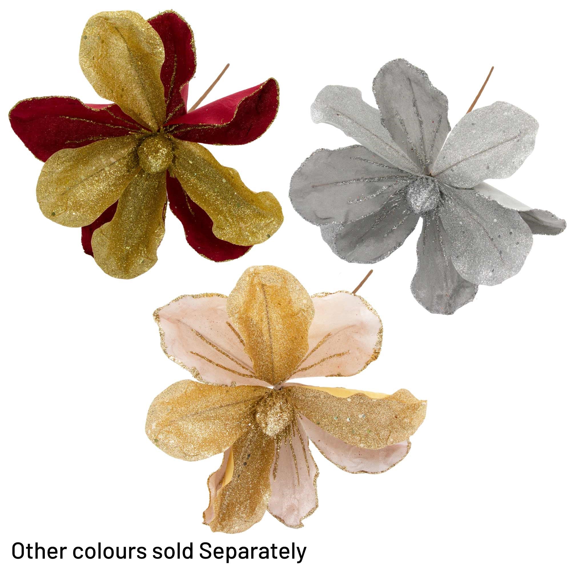Velvet Flower Pick - Silver - Image 3