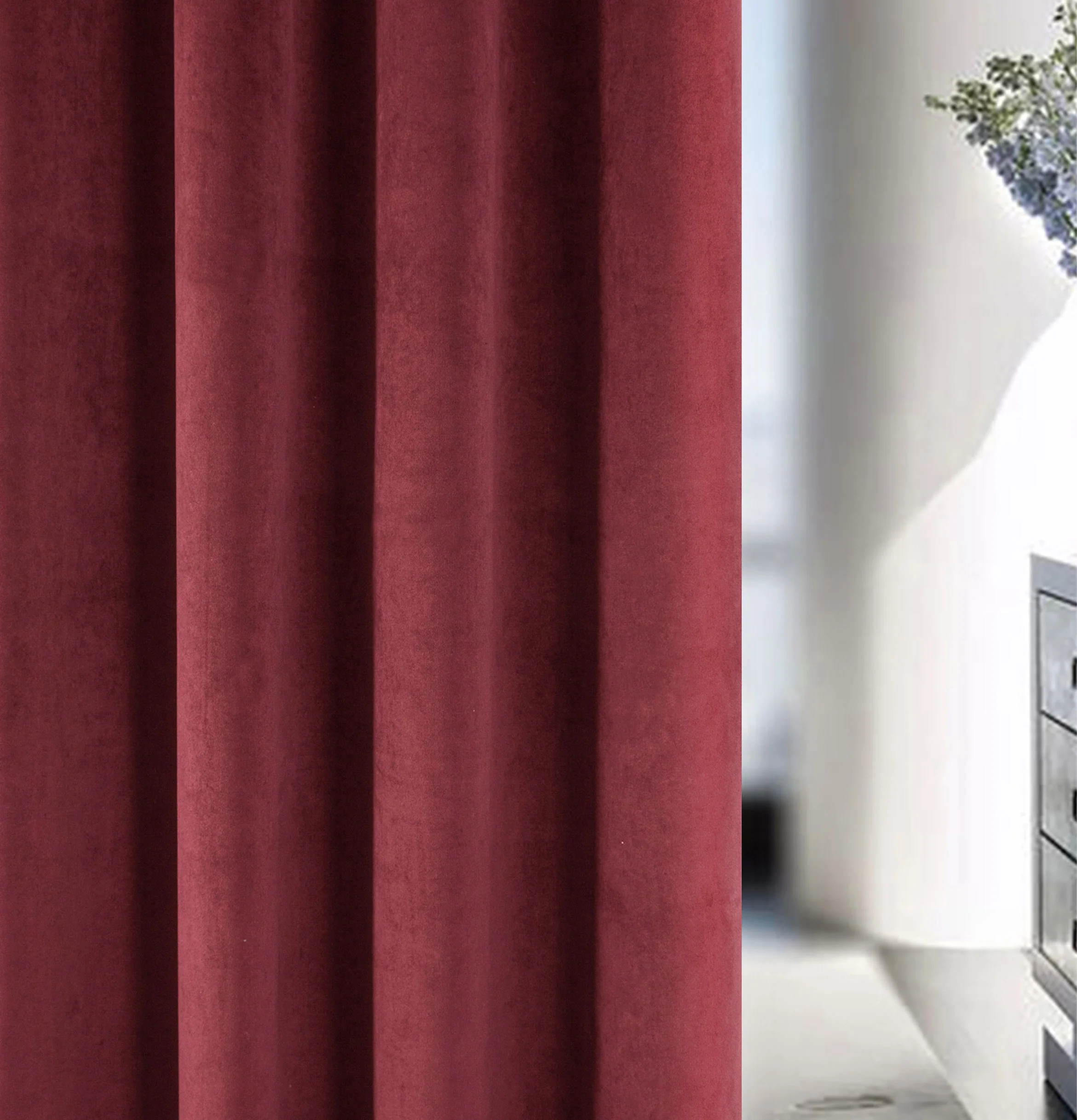 Velvet, Supersoft, 100% Blackout, Thermal (SINGLE) Door Curtain With Tape Top - Image 13