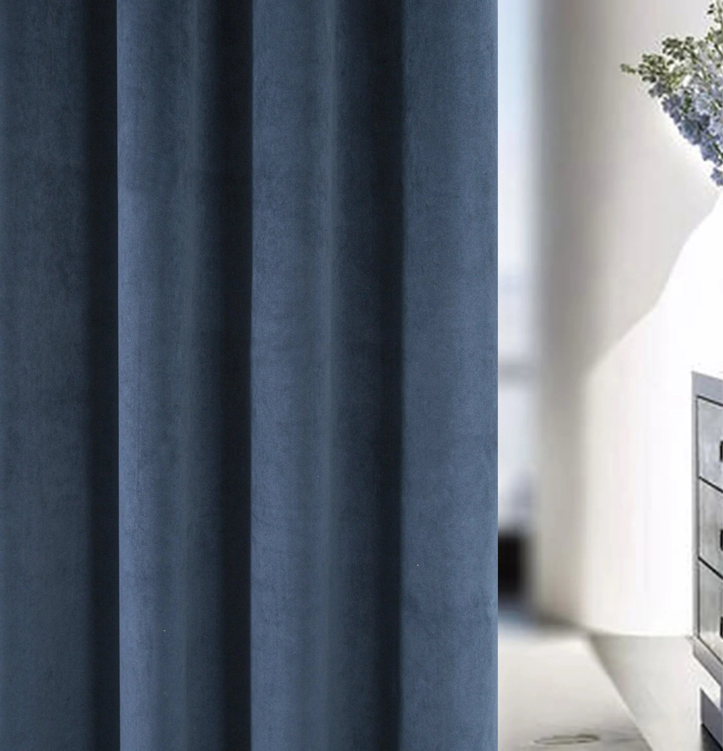 Velvet, Supersoft, 100% Blackout, Thermal (SINGLE) Door Curtain With Tape Top - Image 18