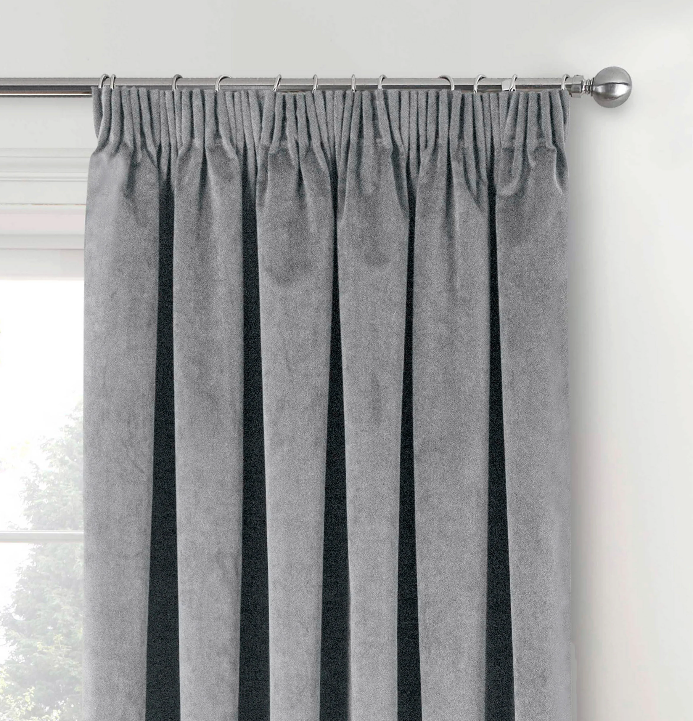 Velvet, Supersoft, 100% Blackout, Thermal (SINGLE) Door Curtain With Tape Top - Image 2