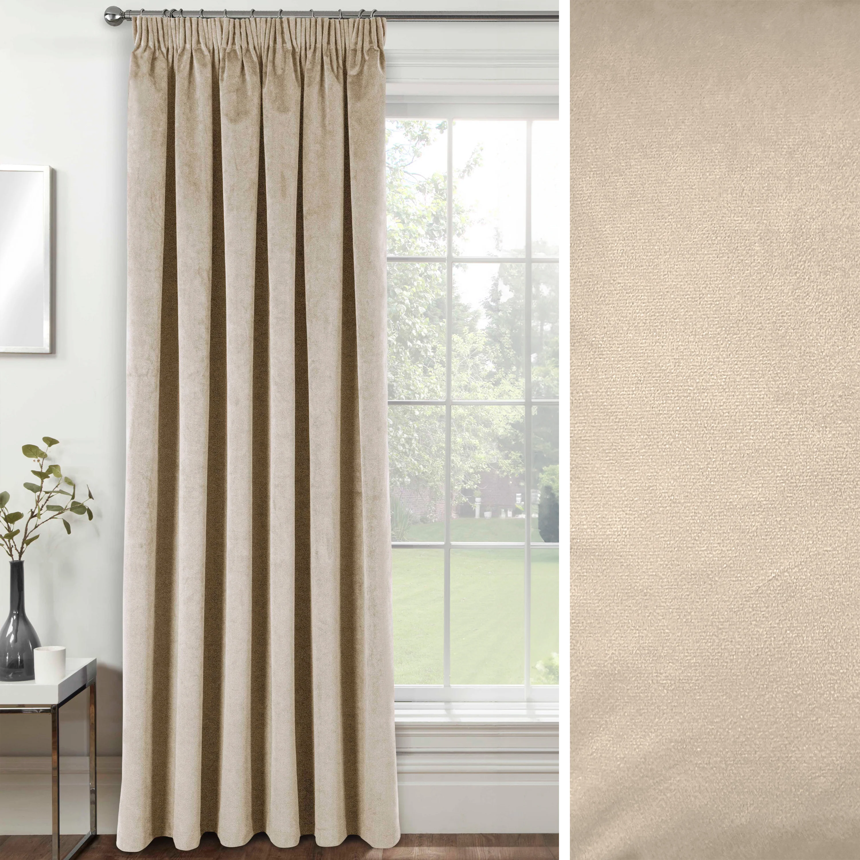 Velvet, Supersoft, 100% Blackout, Thermal (SINGLE) Door Curtain With Tape Top - Image 6