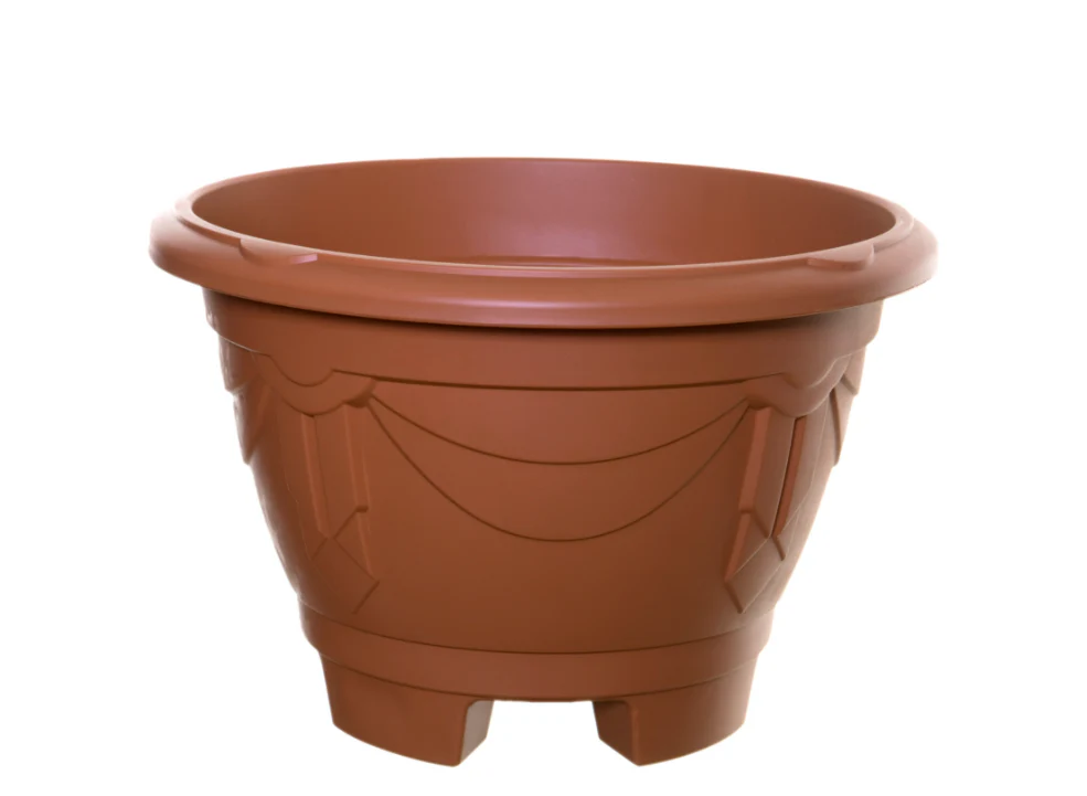Venetian Round Planter With Legs - Terracotta