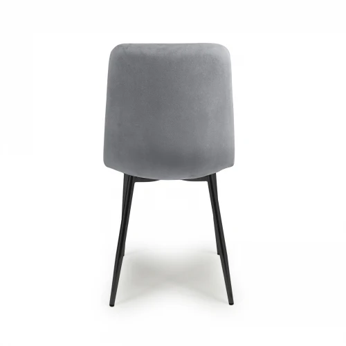 Vernon Brushed Velvet Grey Dining Chair - Image 5