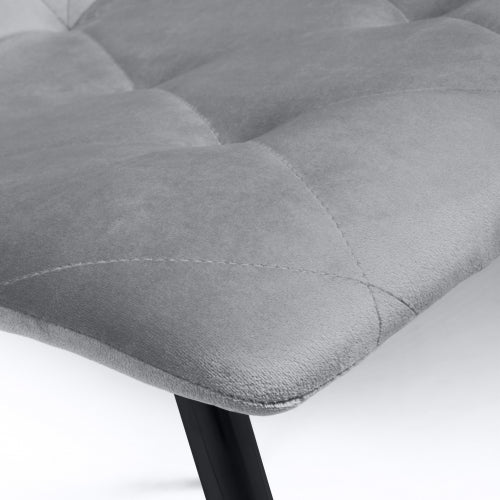 Vernon Brushed Velvet Grey Dining Chair - Image 6