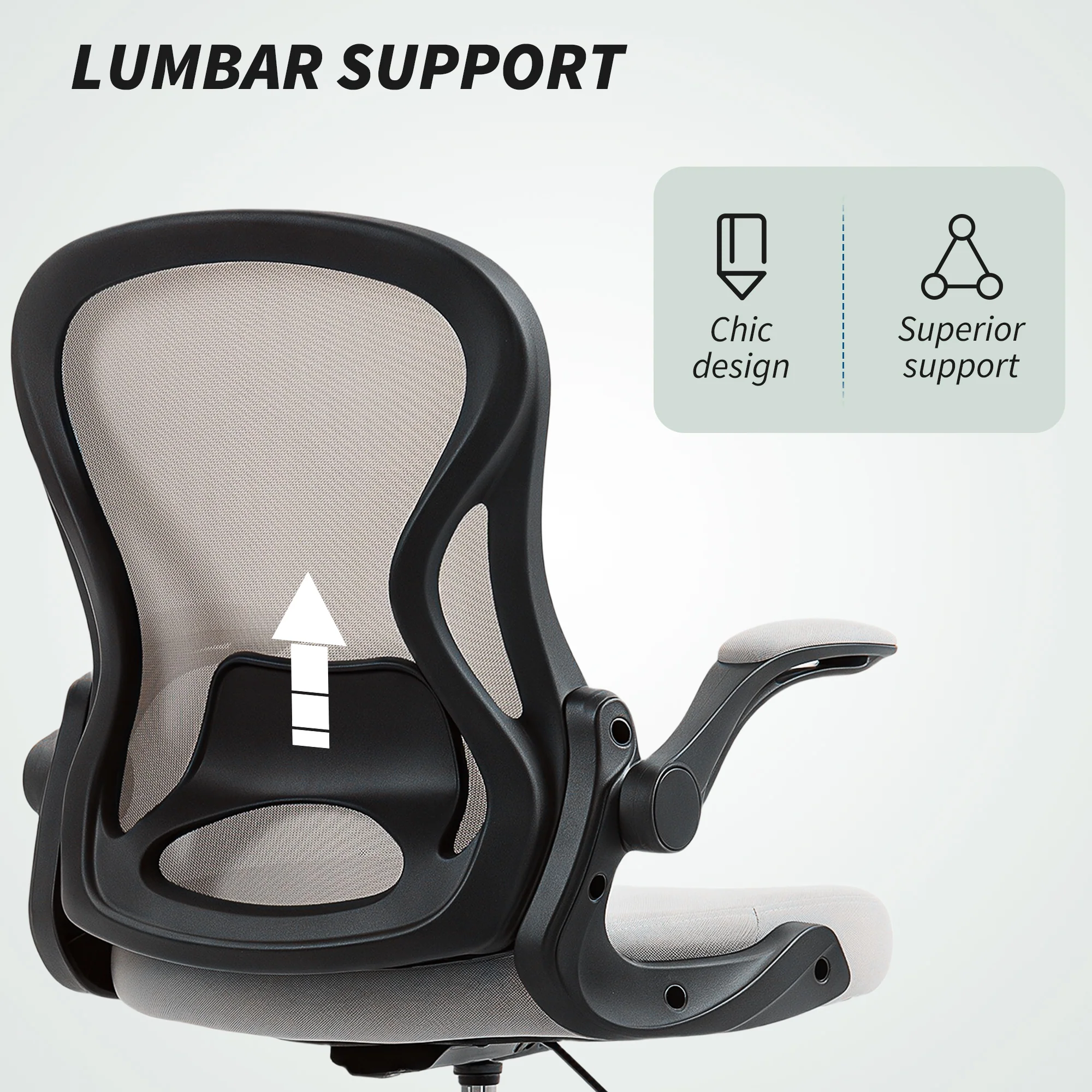 Vinsetto Draughtsman Chair Mesh Chair W/ Adjustable Footrest - Image 6