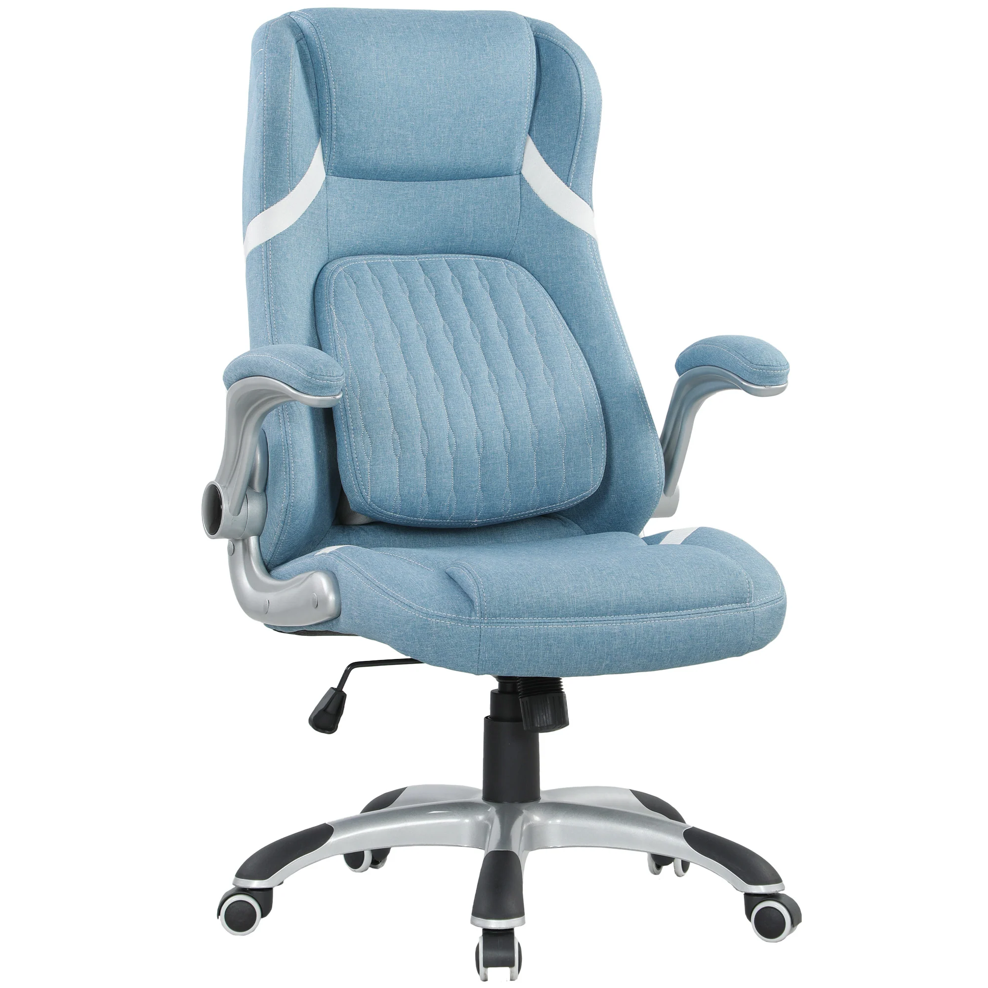 Vinsetto Fabric Office Desk Chair W/ Adjustable Height Tilt Function - Image 19