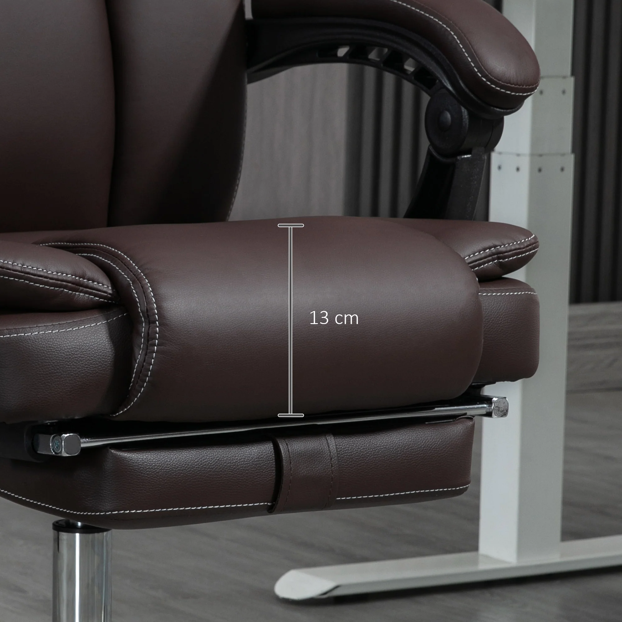 Vinsetto Massage Office Chair, PU Leather High Back Recliner - Image 18