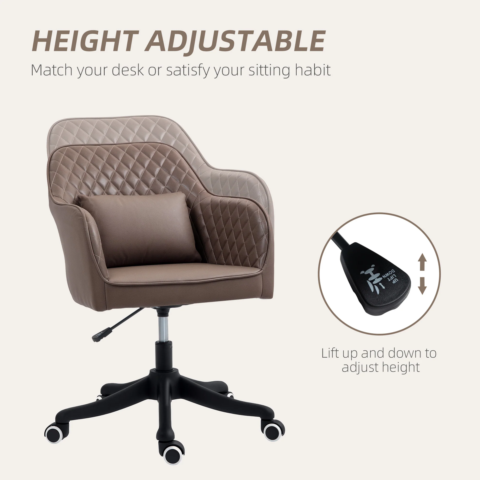 Vinsetto Office Chair with Rechargeable Vibration Massage - Image 4