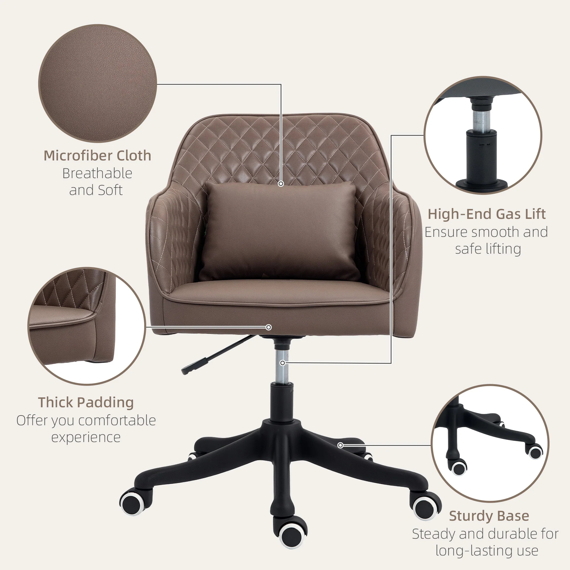Vinsetto Office Chair with Rechargeable Vibration Massage - Image 7
