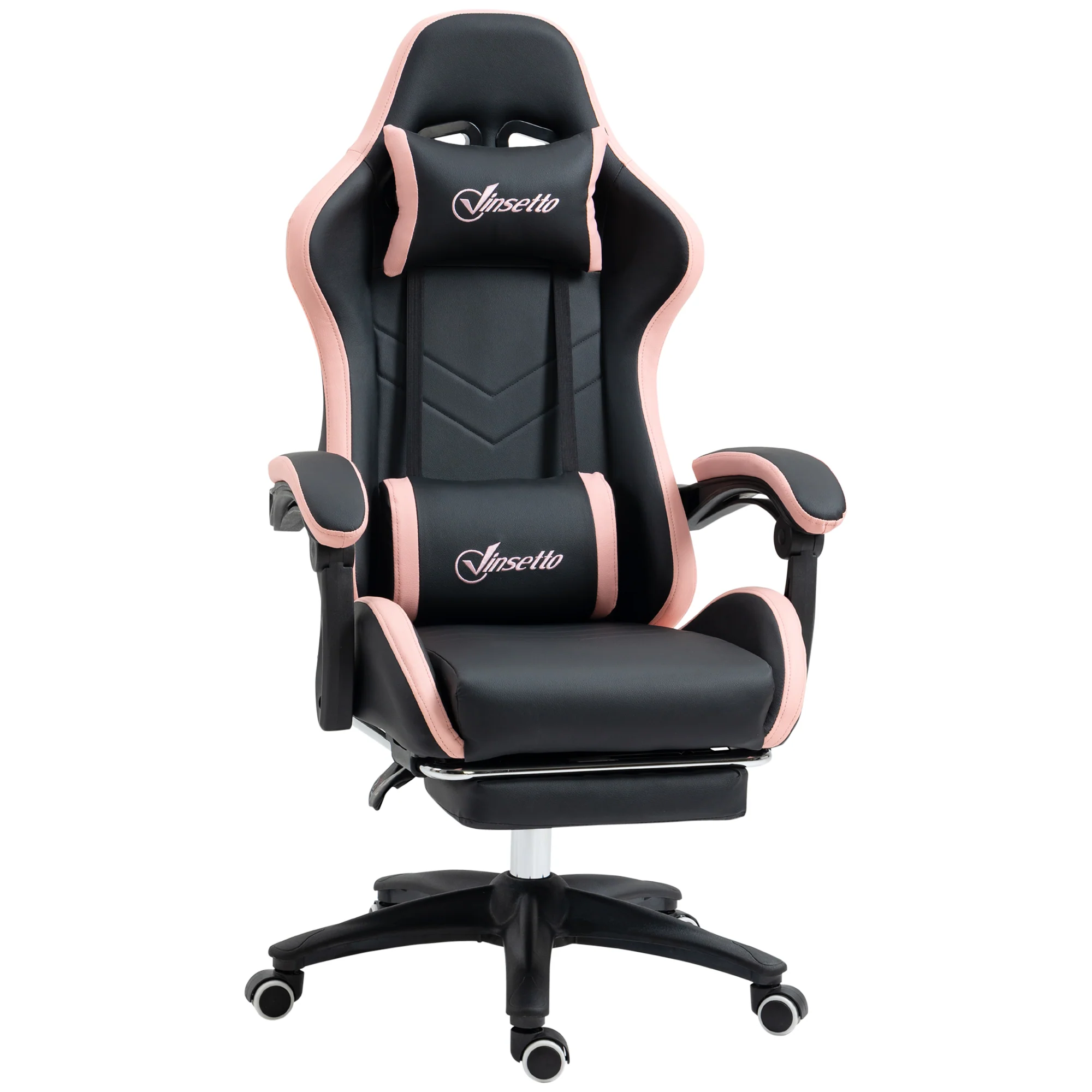 Vinsetto Racing Style Gaming Chair with Reclining Function Footrest, Black