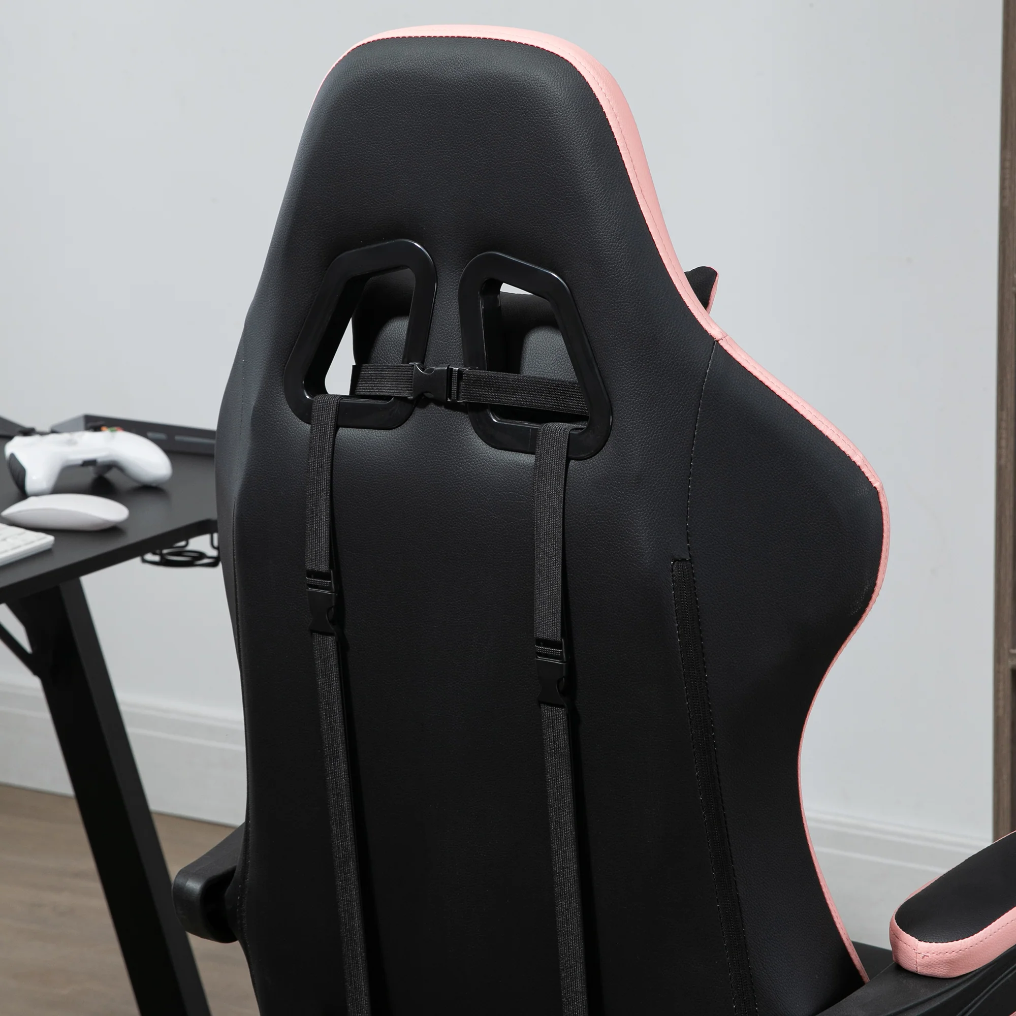 Vinsetto Racing Style Gaming Chair with Reclining Function Footrest, Black - Image 8